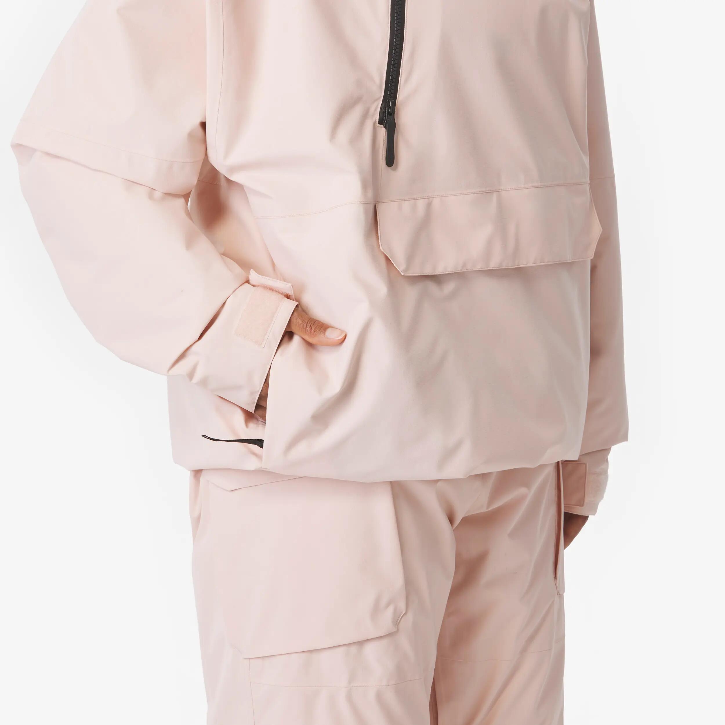 Chaqueta oversize de esquí y snowboard mujer, ANORAK 500, rosa  15/29