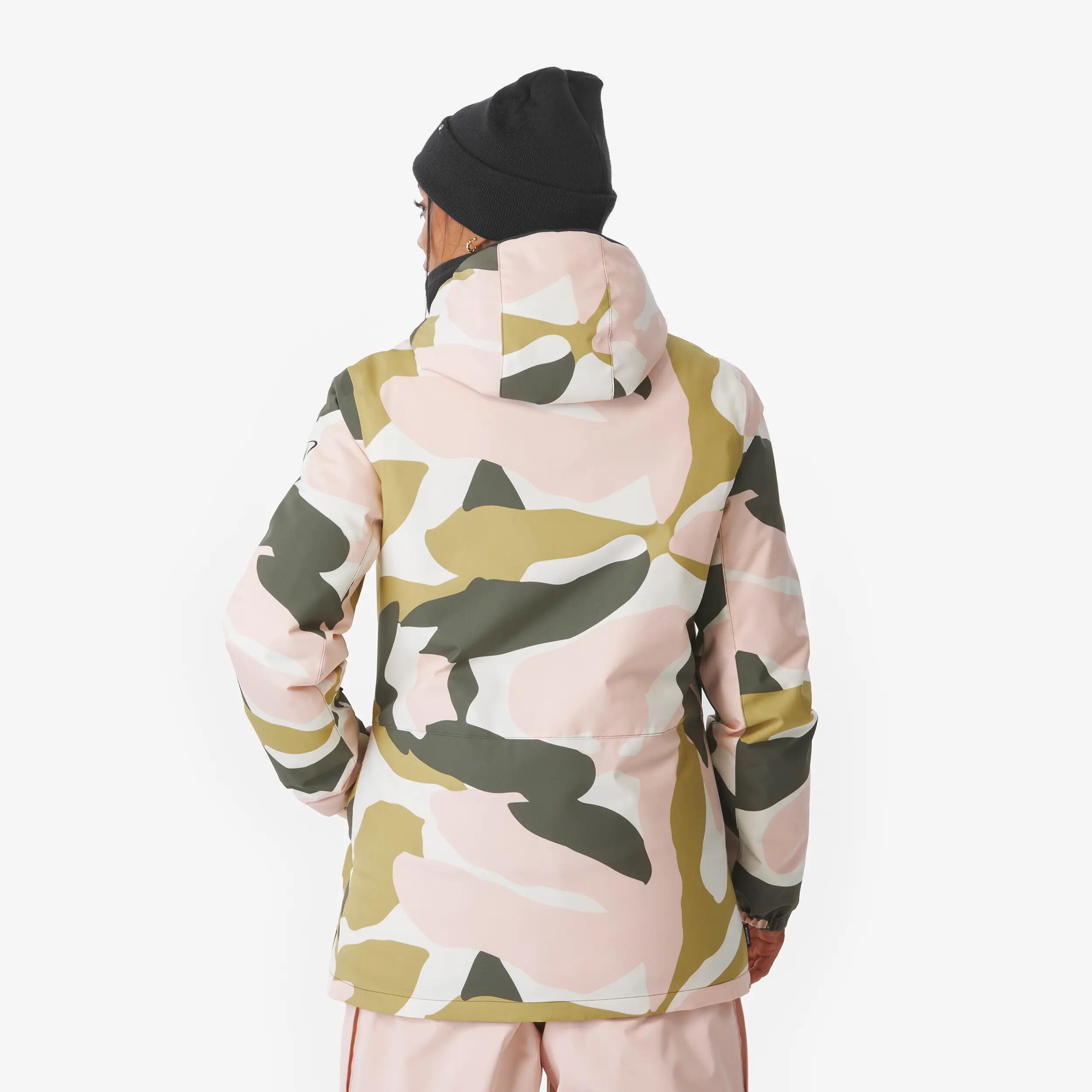 Veste de ski et snowboard chaud et  imperméable femme, 100 camo 5/11
