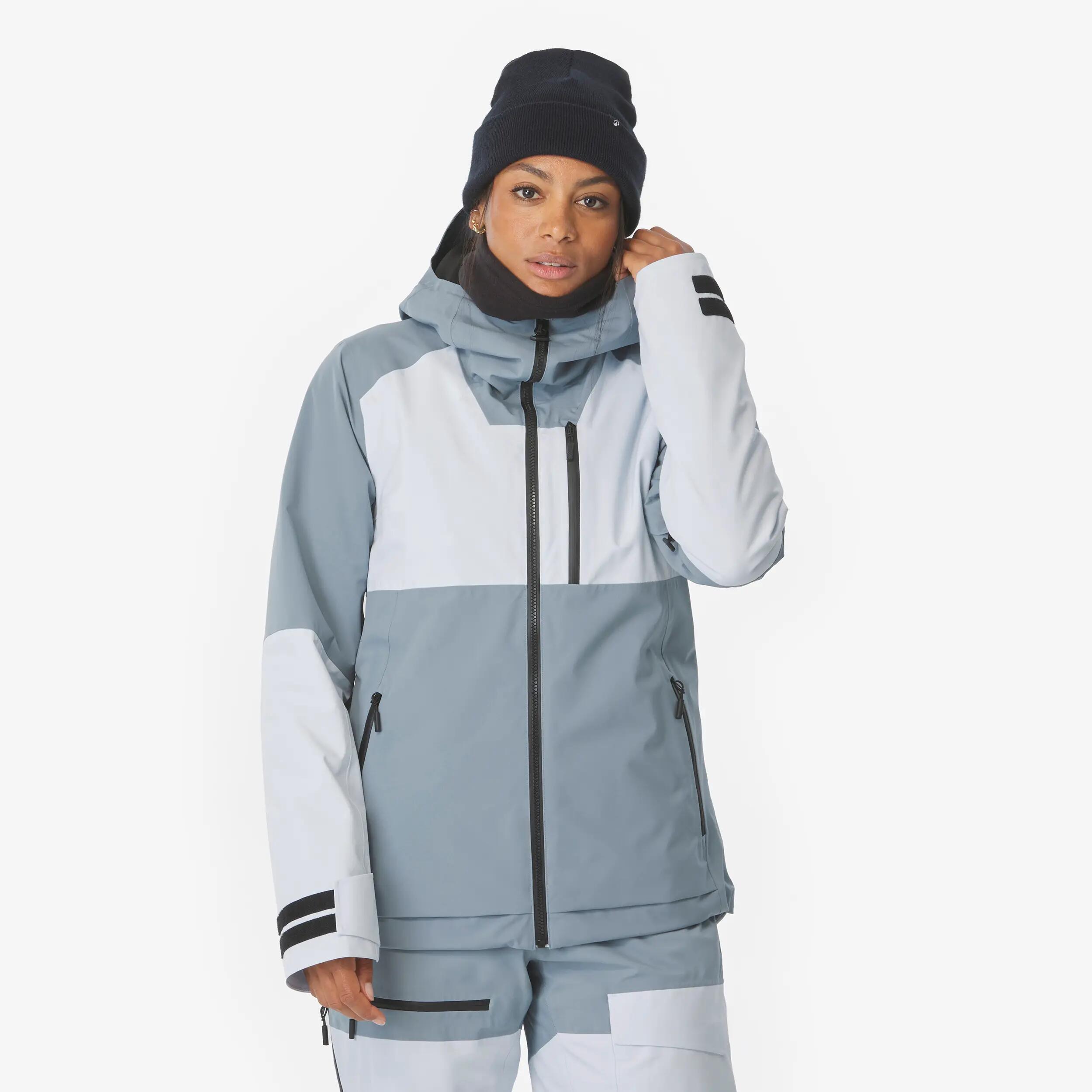 Ski- en snowboardjas 500 voor dames blauw-grijs 3/28