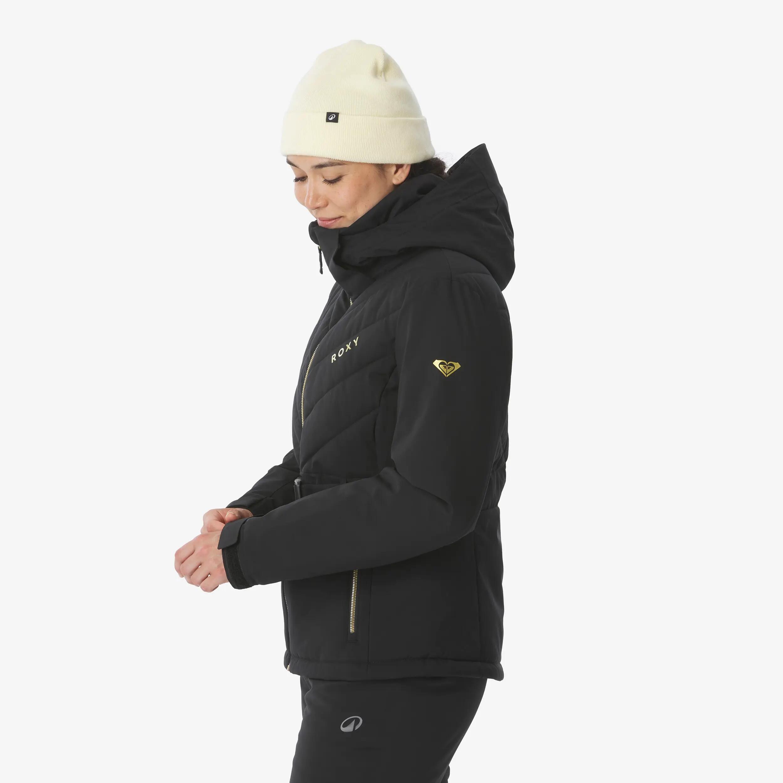 Veste de ski et snowboard chaude femme, ROXY Snowbelt noir 6/15
