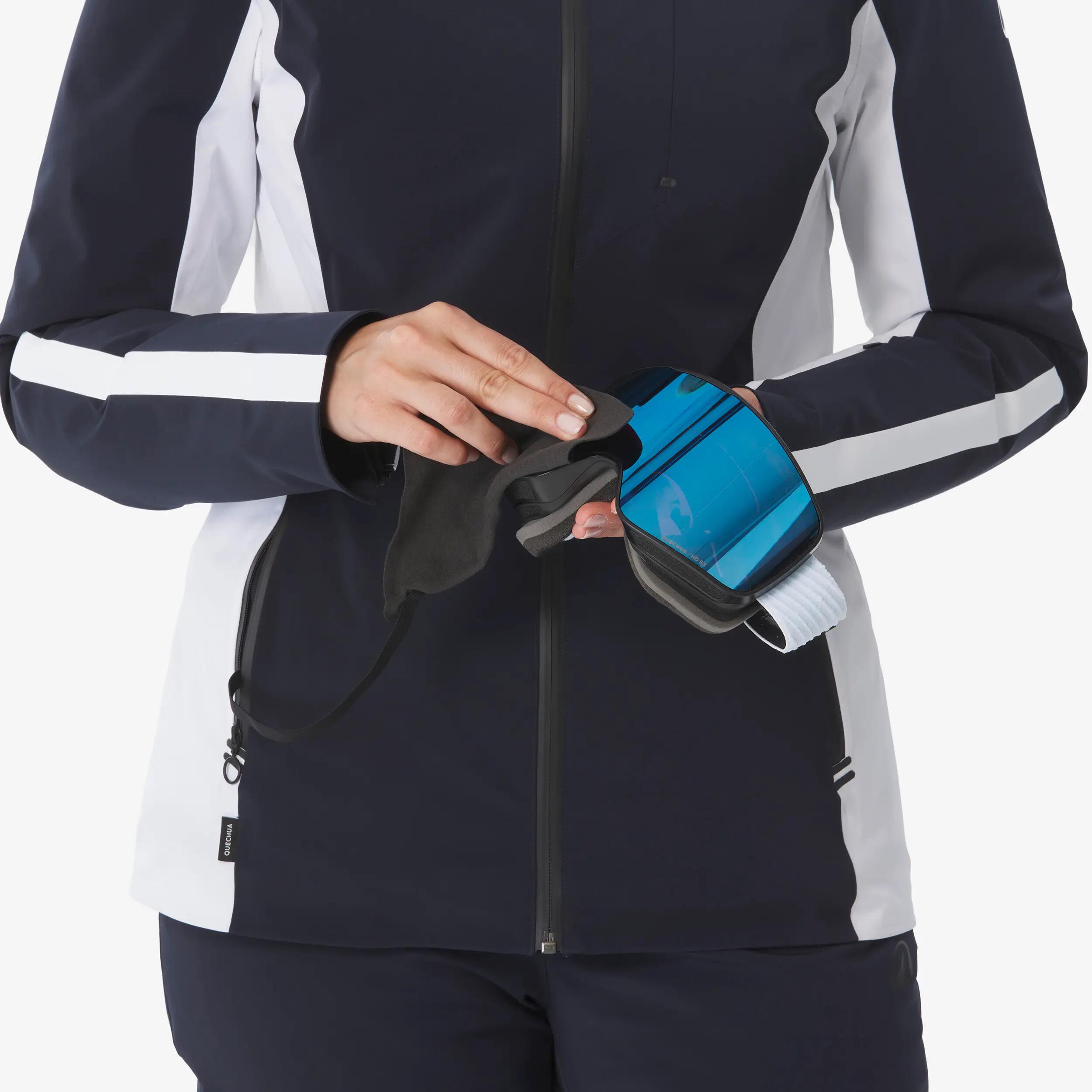 Skijacke Damen wasserdicht atmungsaktiv - SKP 900 dunkelblau/beige 12/20