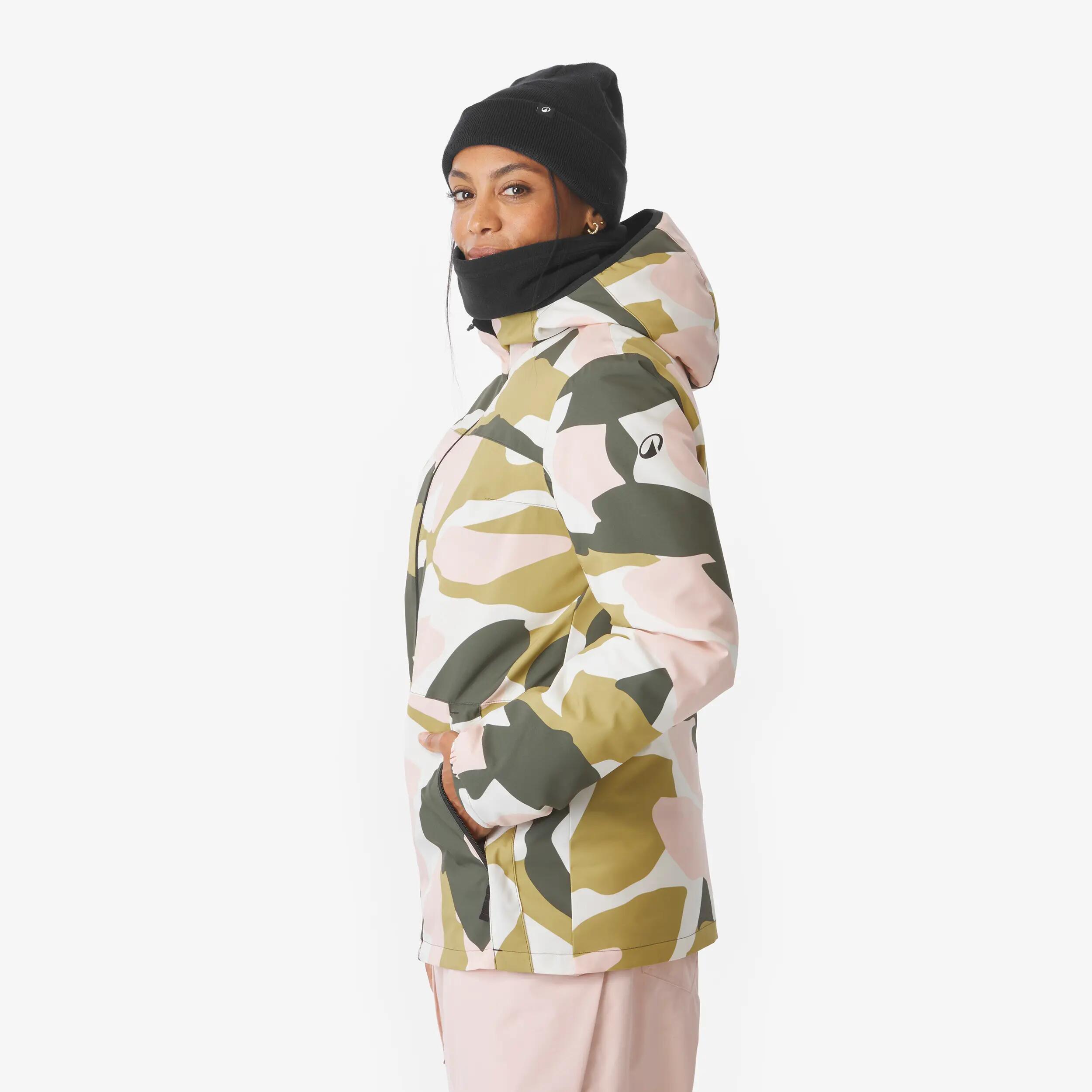 Veste de ski et snowboard chaud et  imperméable femme, 100 camo 4/11