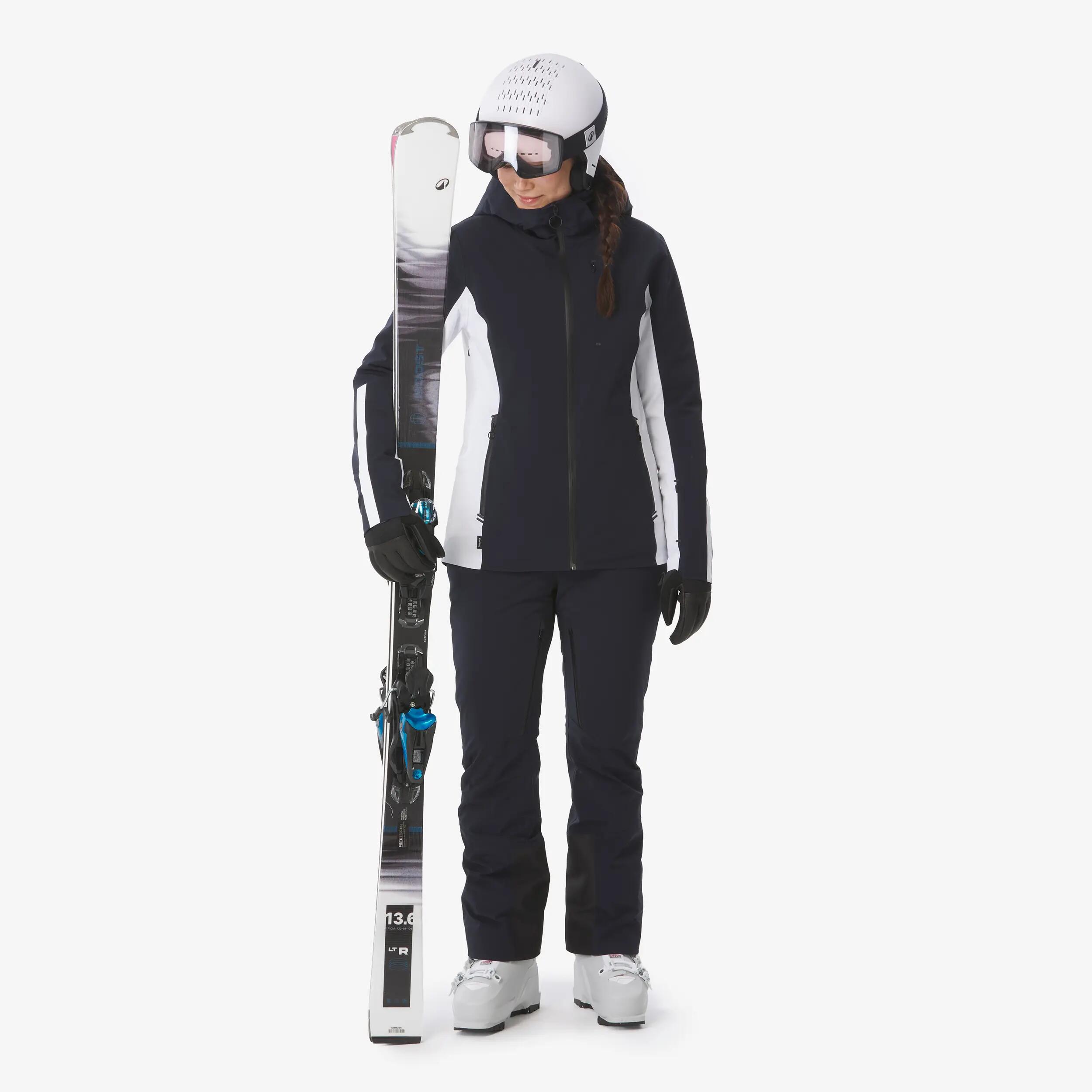 Pantalons d'esquí impermeable dona SKP 900 blau fosc  4/15