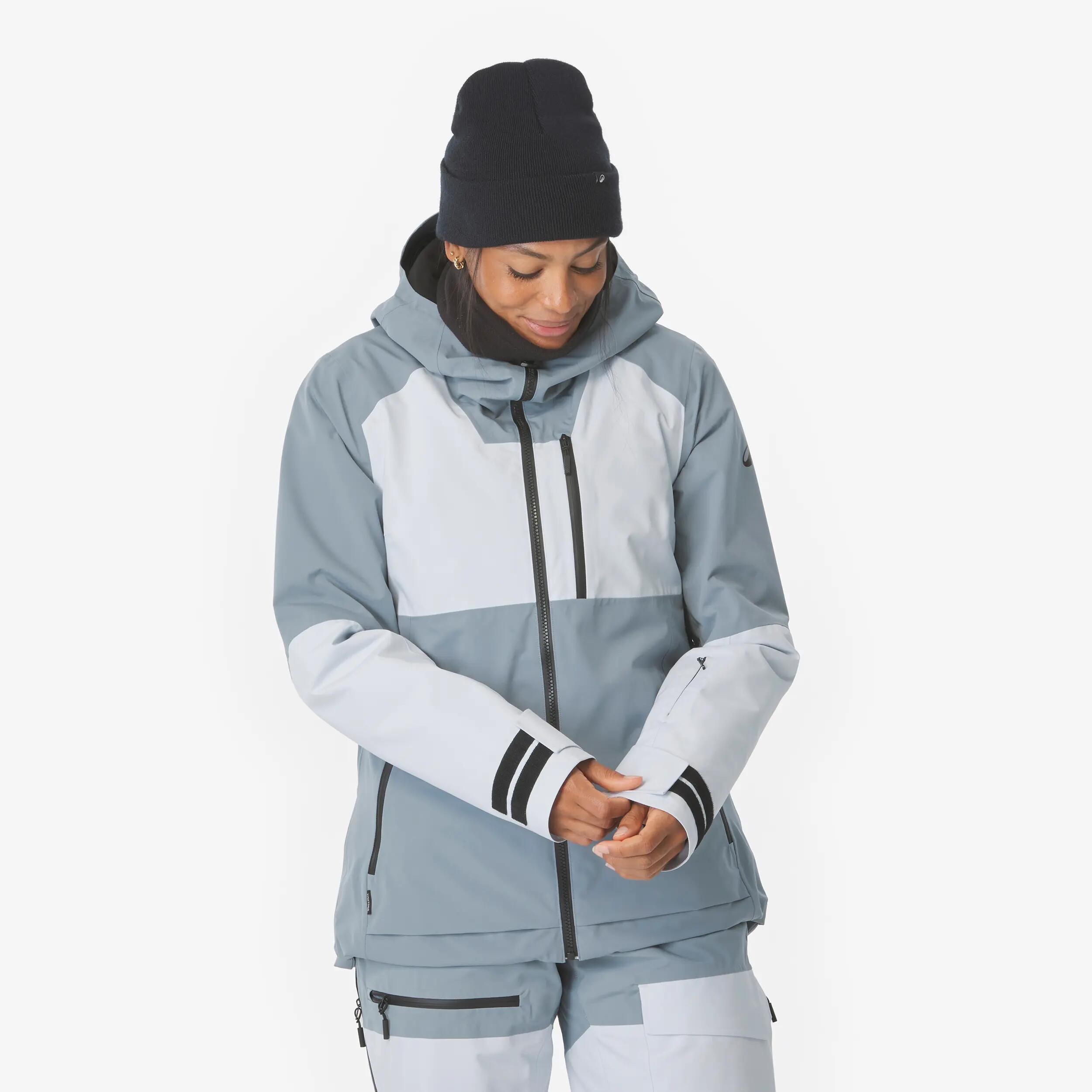 Ski- en snowboardjas 500 voor dames blauw-grijs 4/28