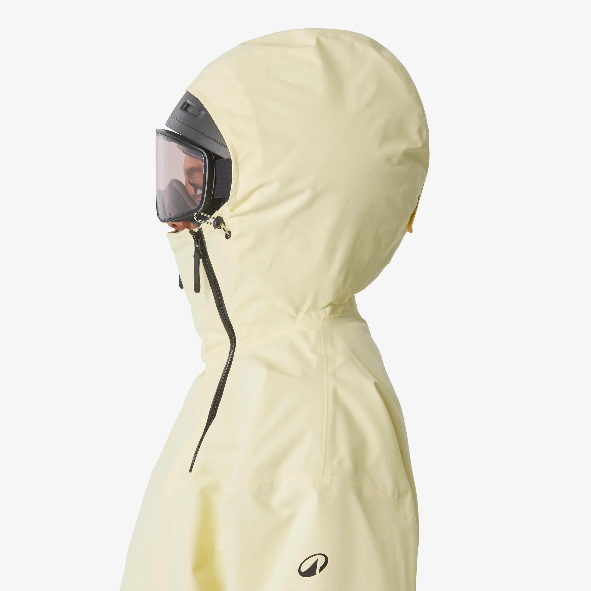 Jaqueta oversize d'esquí i snowboard dona ANORAK 500 groc 11/30