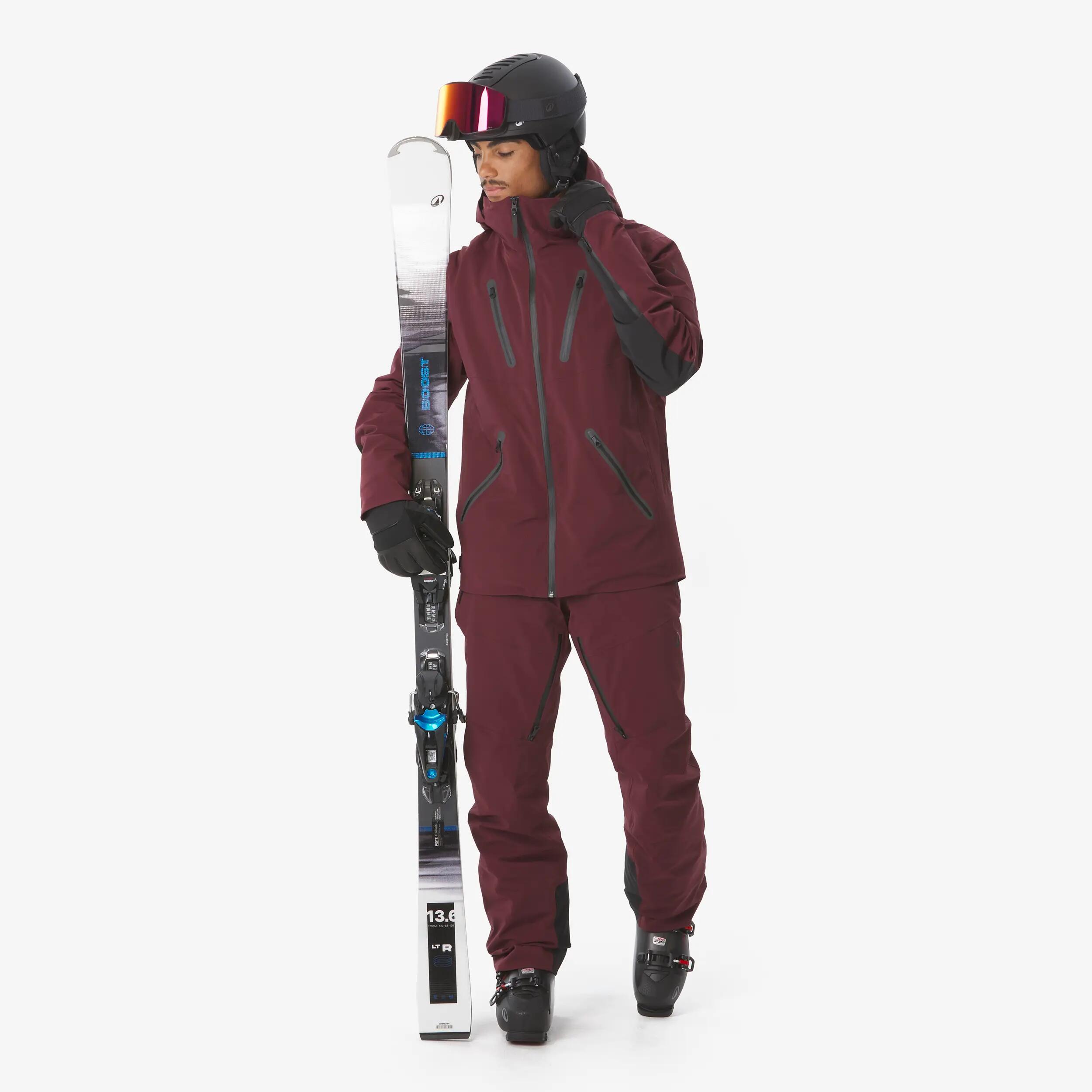 Calças Impermeáveis de Ski Homem SKP 900 Bordô 6/23