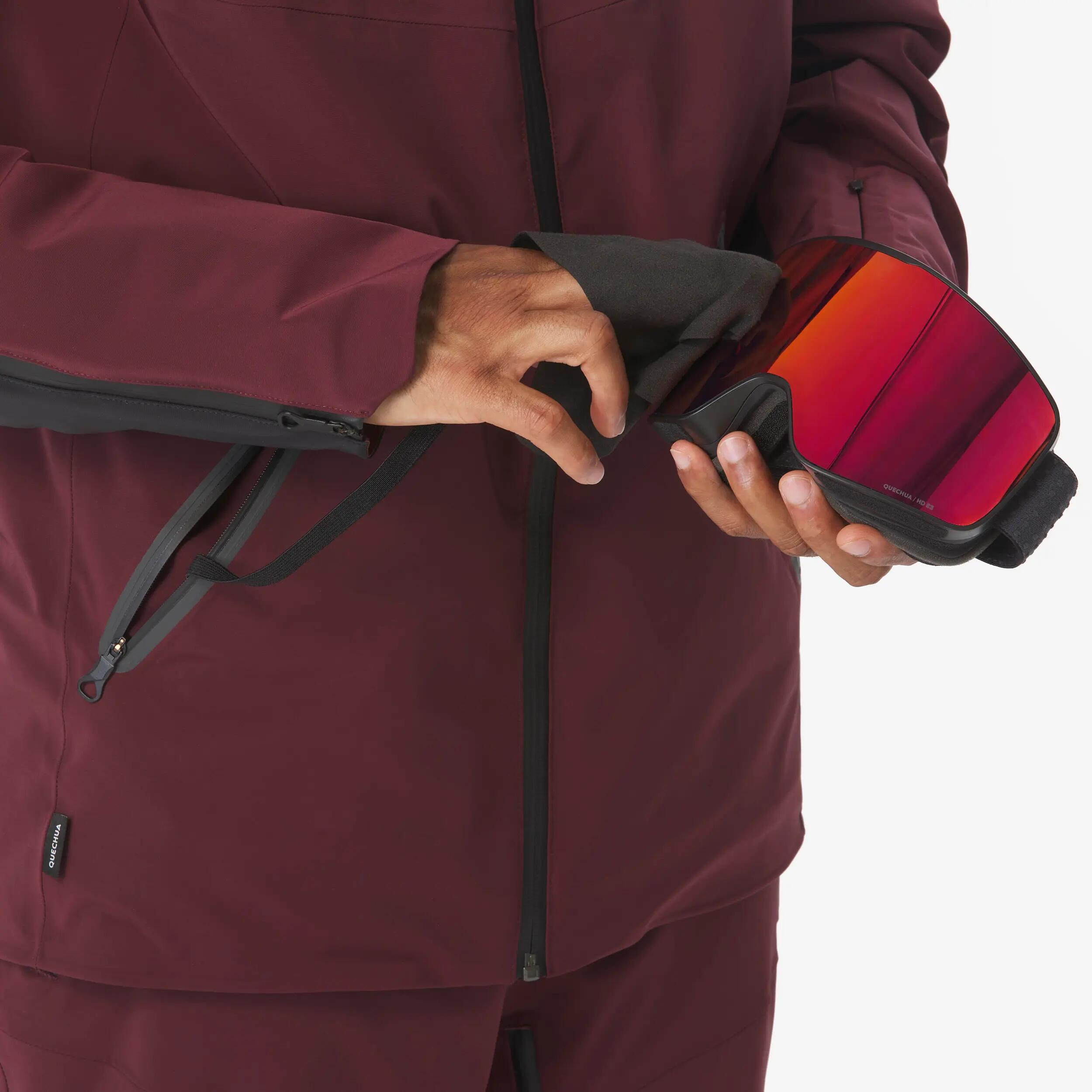 Jaqueta d'esquí impermeable i transpirable home SKP 900, bordeus  12/30