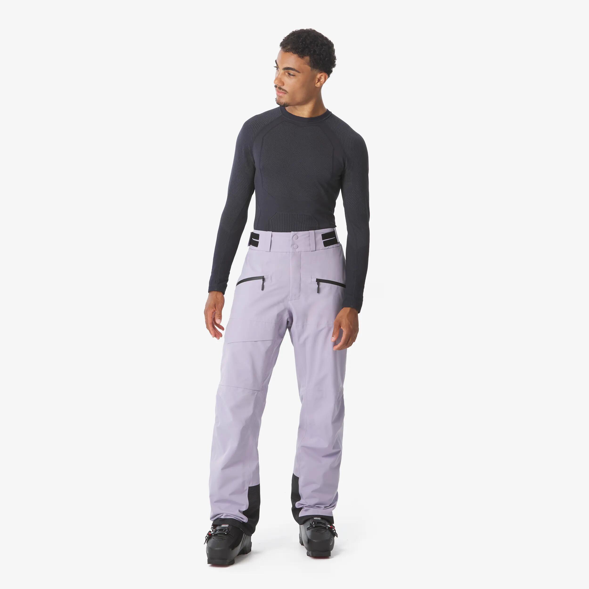 Calças impermeáveis e respiráveis de ski e snowboard homem, violeta 4/25