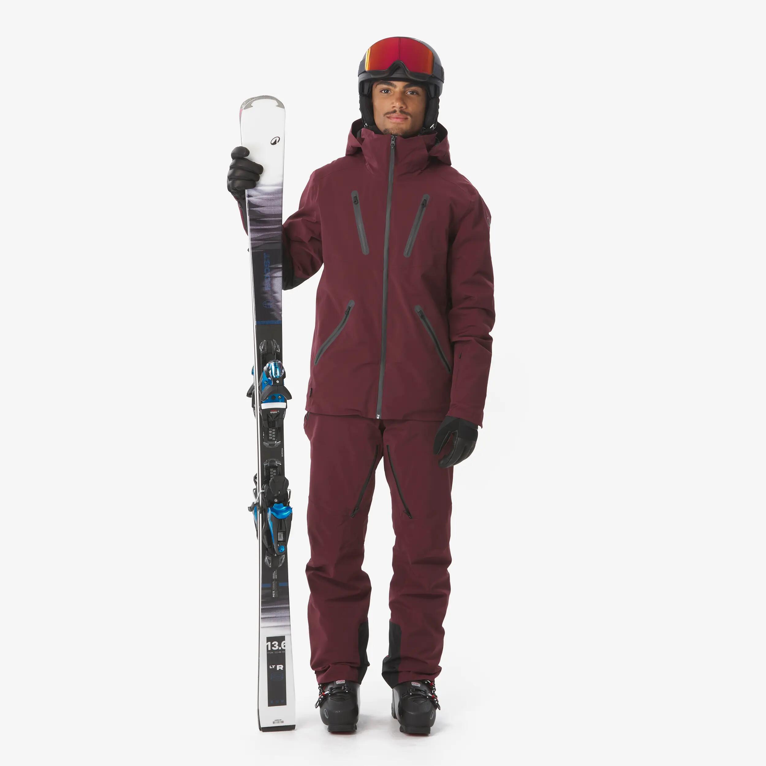 Calças Impermeáveis de Ski Homem SKP 900 Bordô 4/23