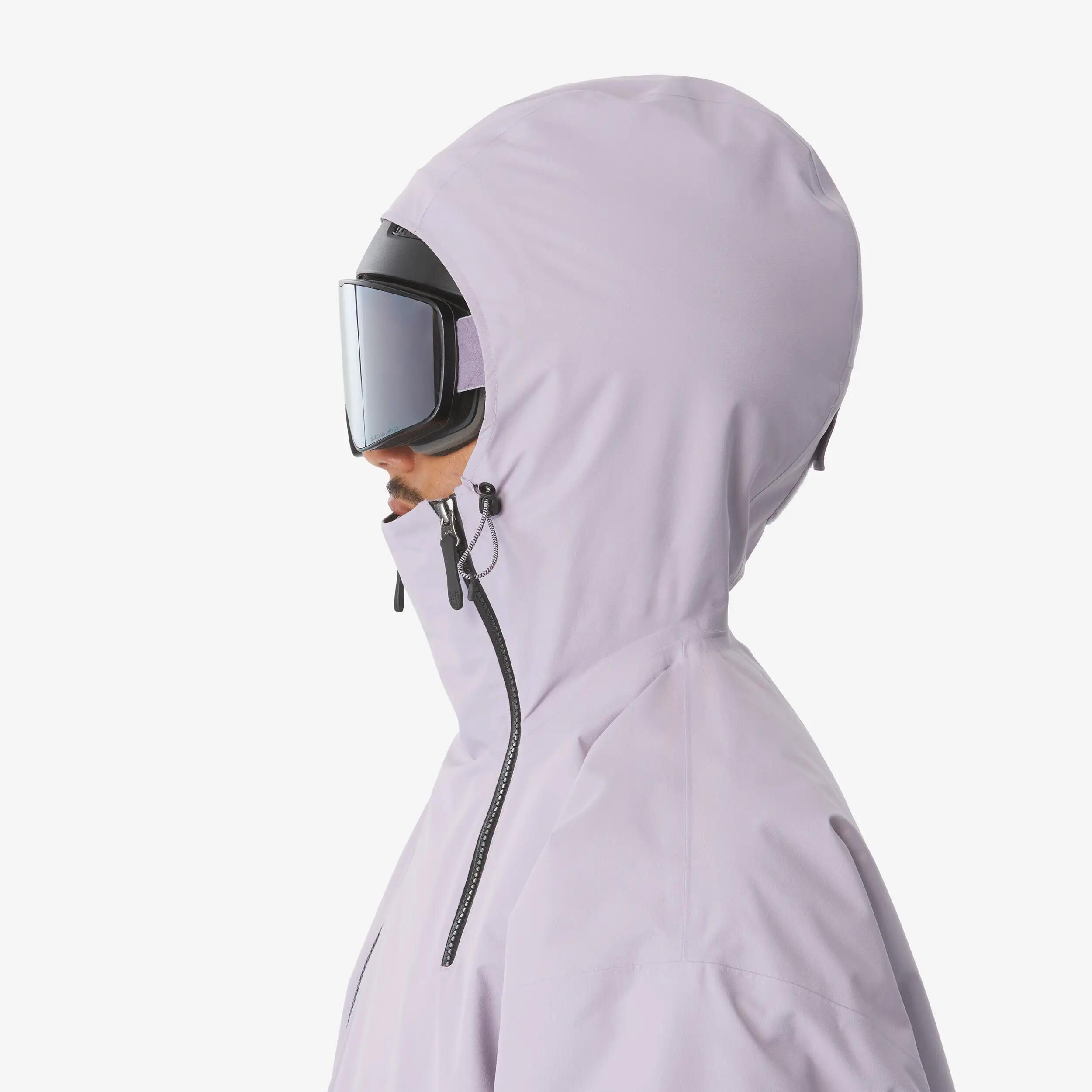 Giacca sci uomo ANORAK 500 nera e viola 9/28