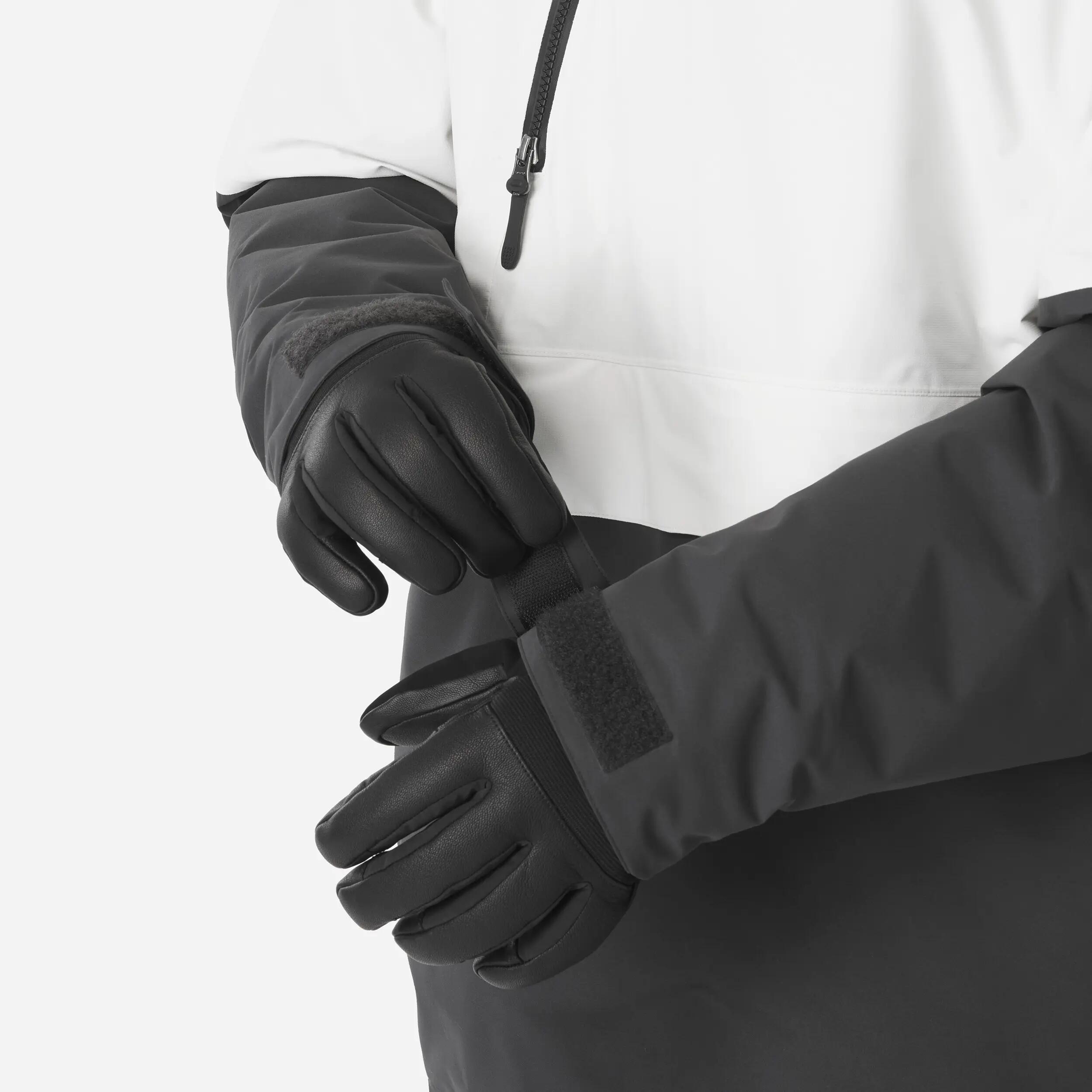 Giacca sci uomo ANORAK 500 nera e beige 12/30