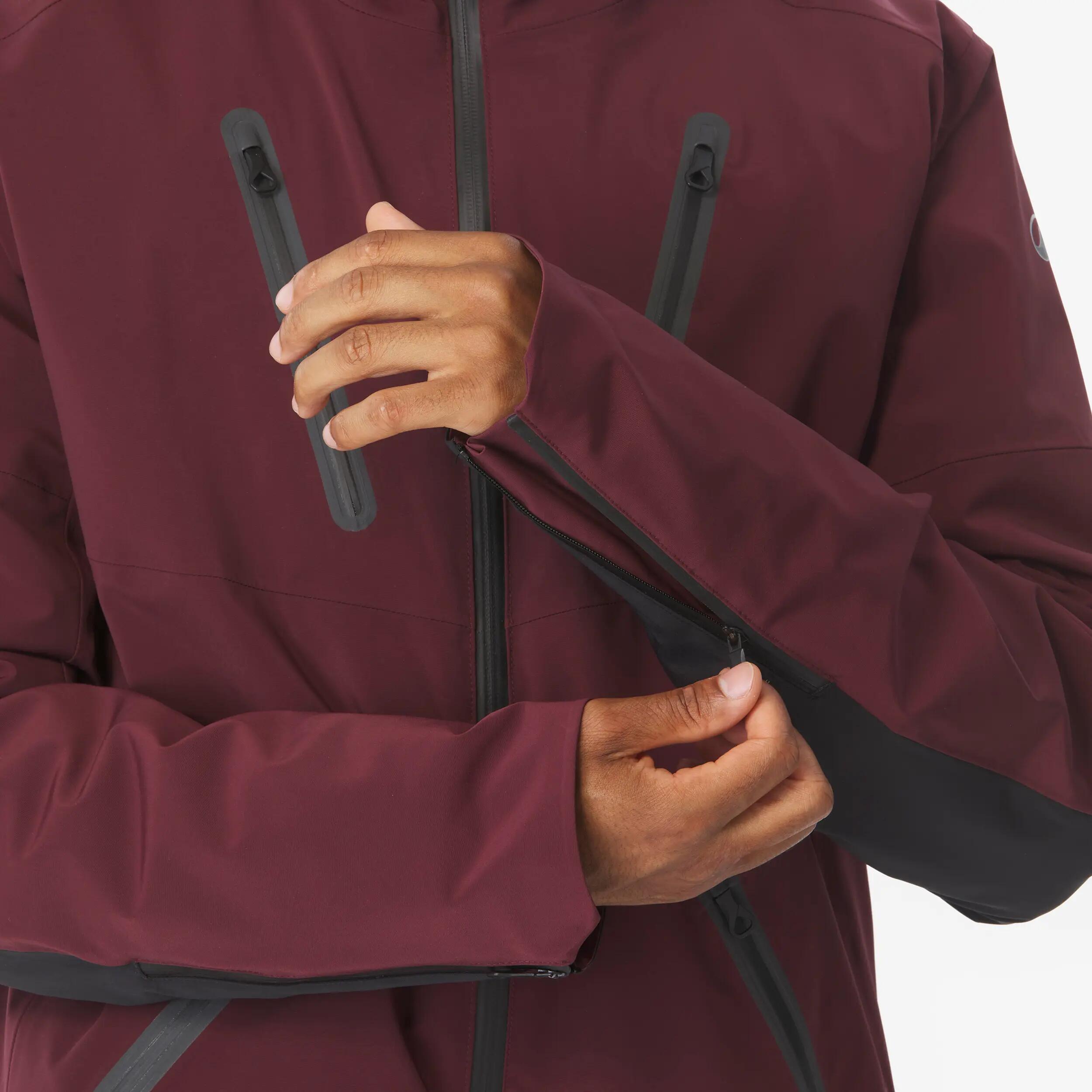 Jaqueta d'esquí impermeable i transpirable home SKP 900, bordeus  14/30