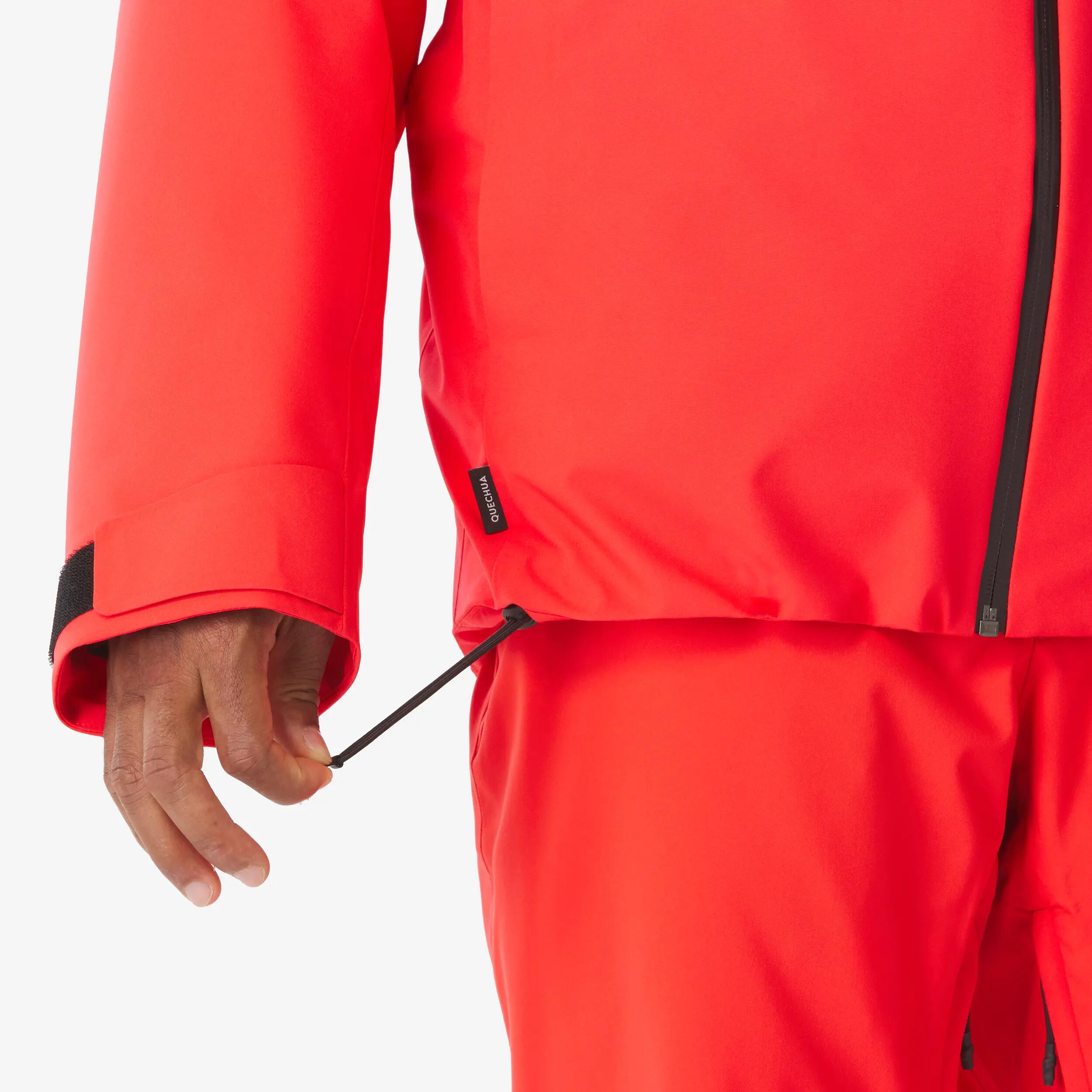Casaco impermeável de ski e de snowboard homem, 500 vermelho 11/15