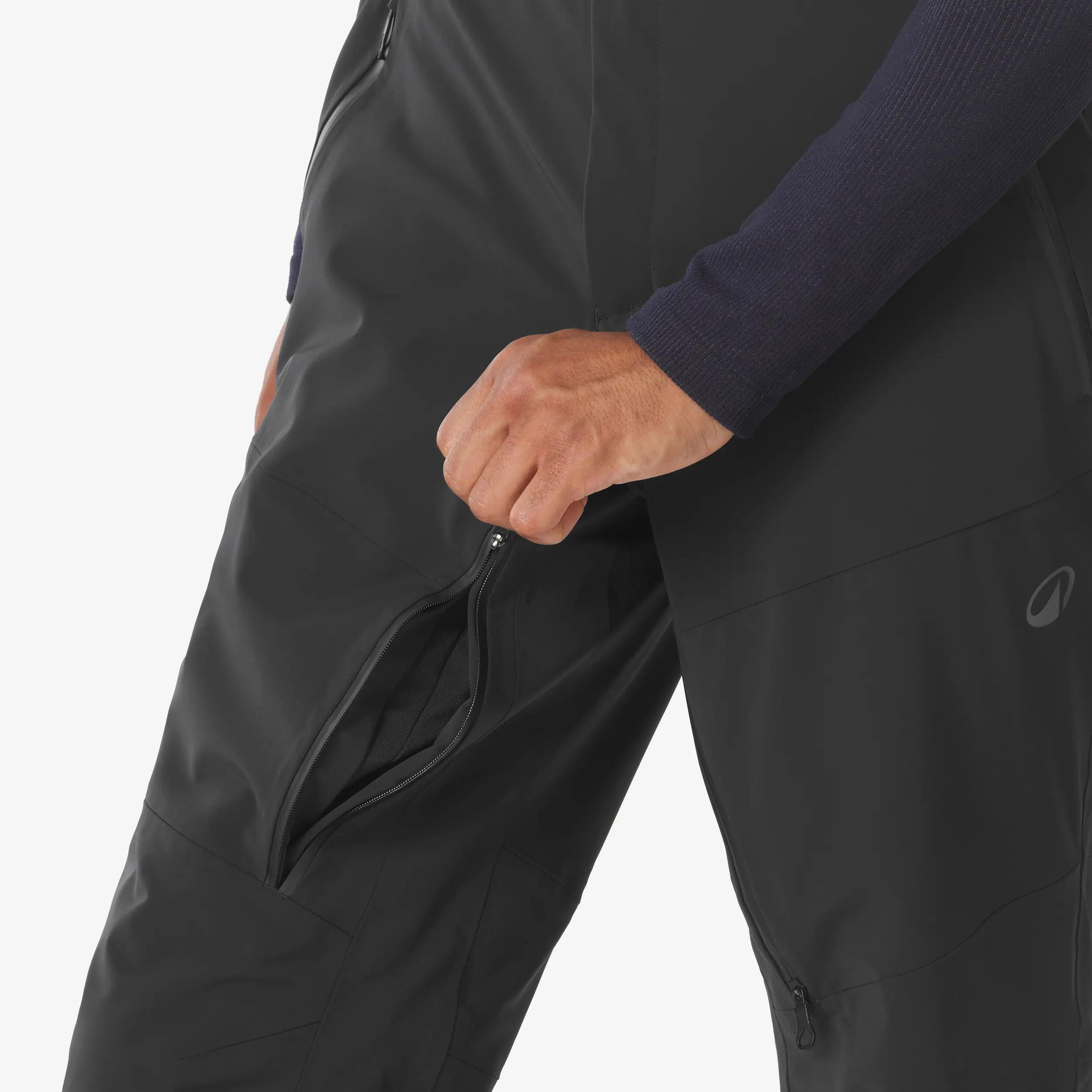 Calças de ski impermeáveis homem, SKP 900, preto 7/11