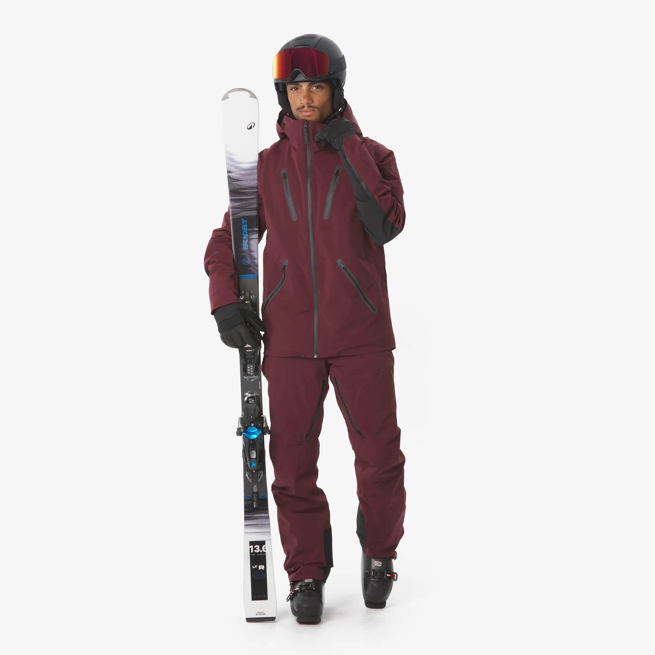 Calças Impermeáveis de Ski Homem SKP 900 Bordô 8/23