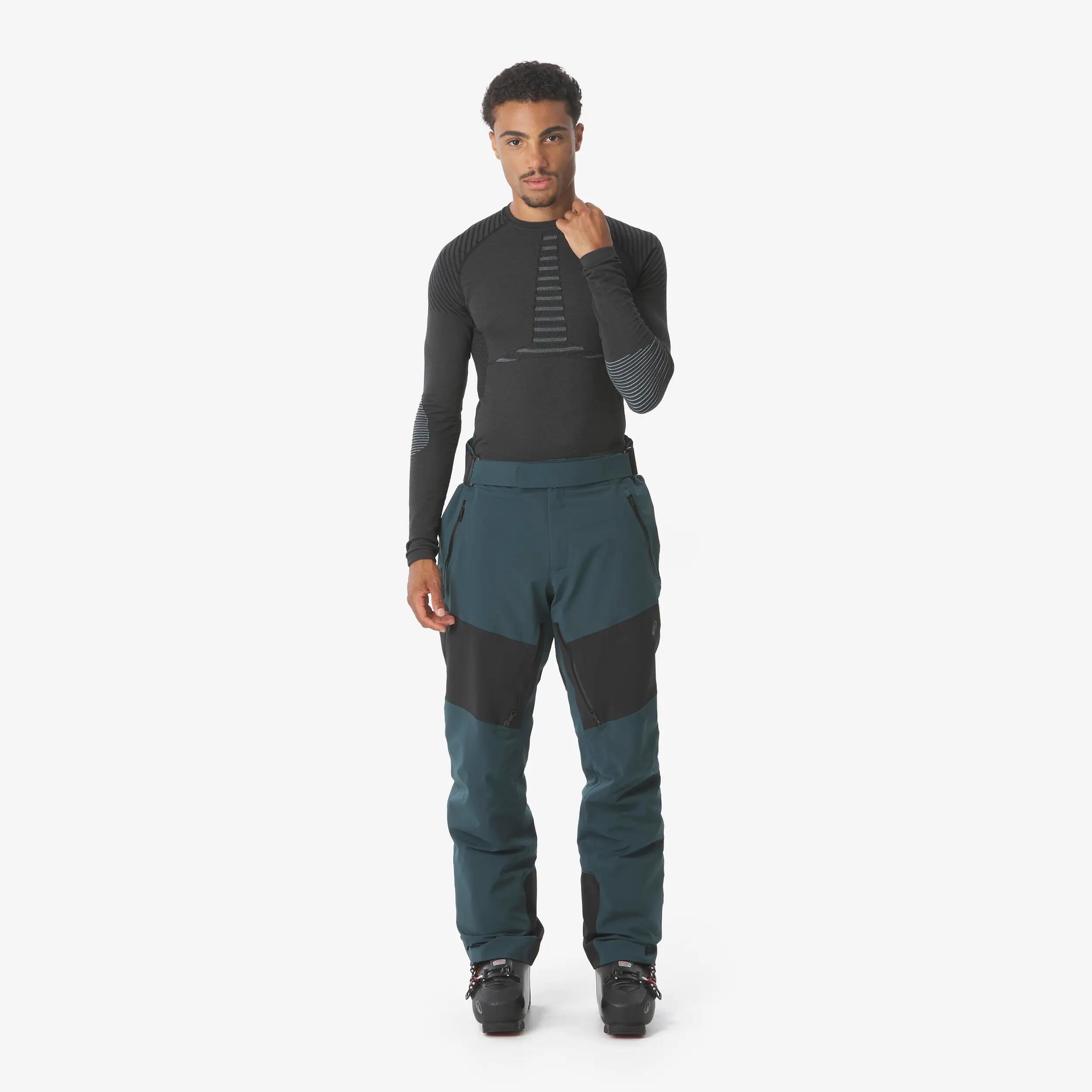 Calças Impermeáveis de Ski Homem SKP 900 Verde/Preto 3/21