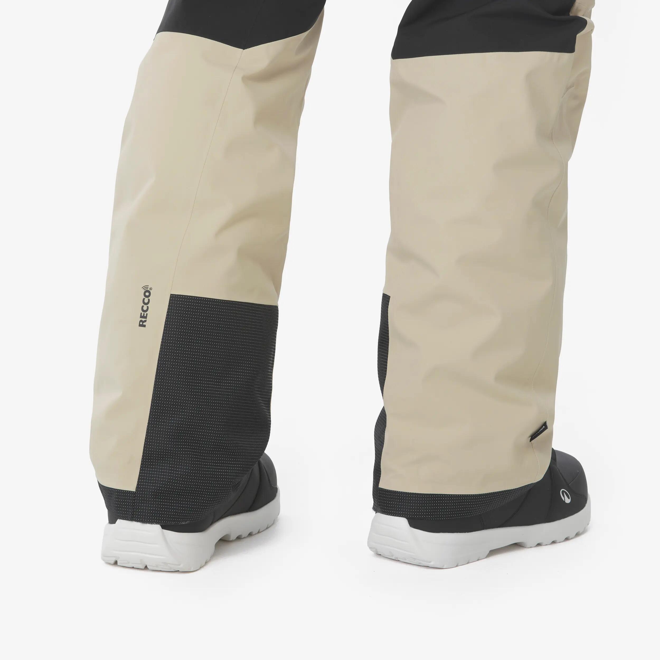 Skibroek 500 AM voor heren wit en beige 12/15