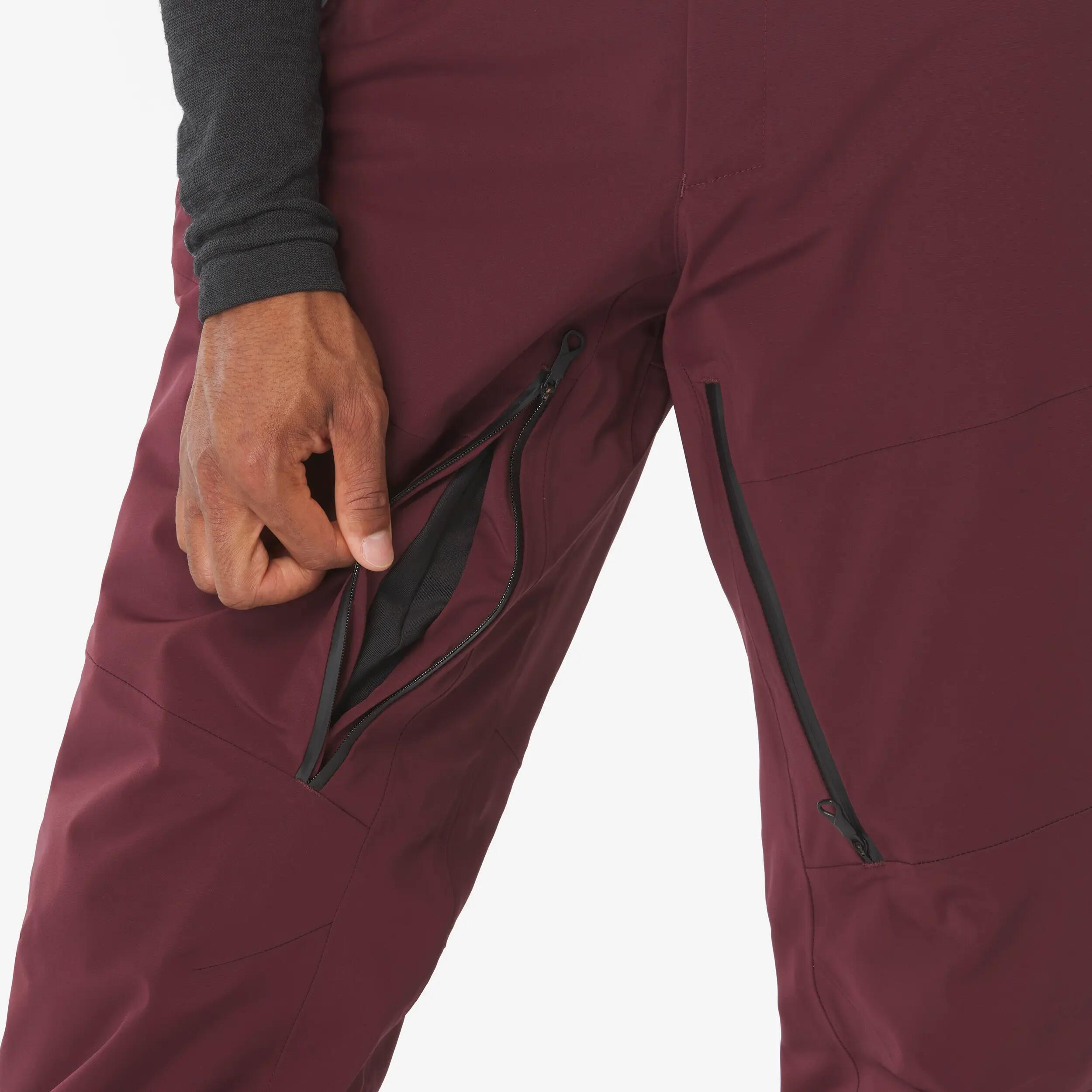 Calças Impermeáveis de Ski Homem SKP 900 Bordô 9/23