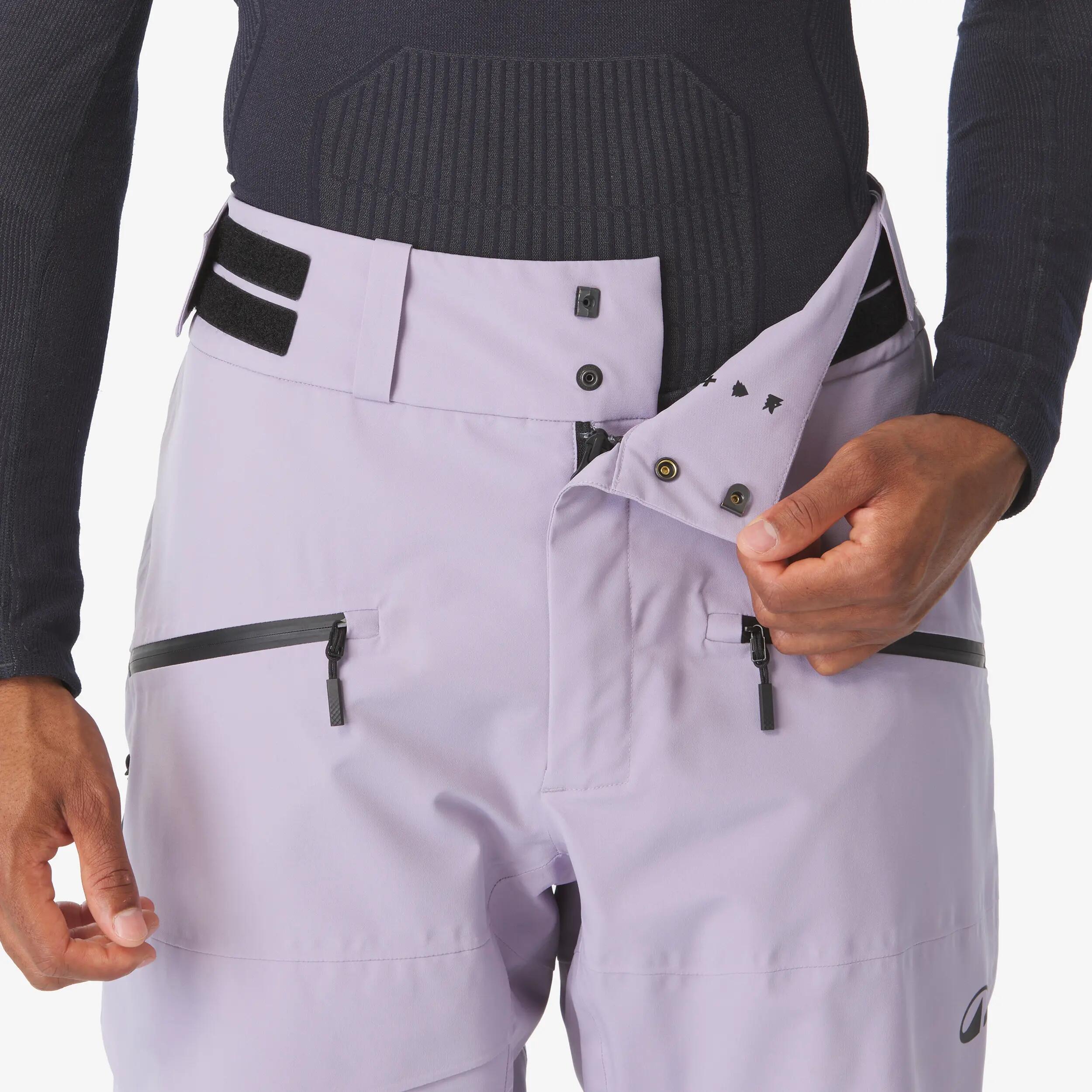 Calças impermeáveis e respiráveis de ski e snowboard homem, violeta 8/25