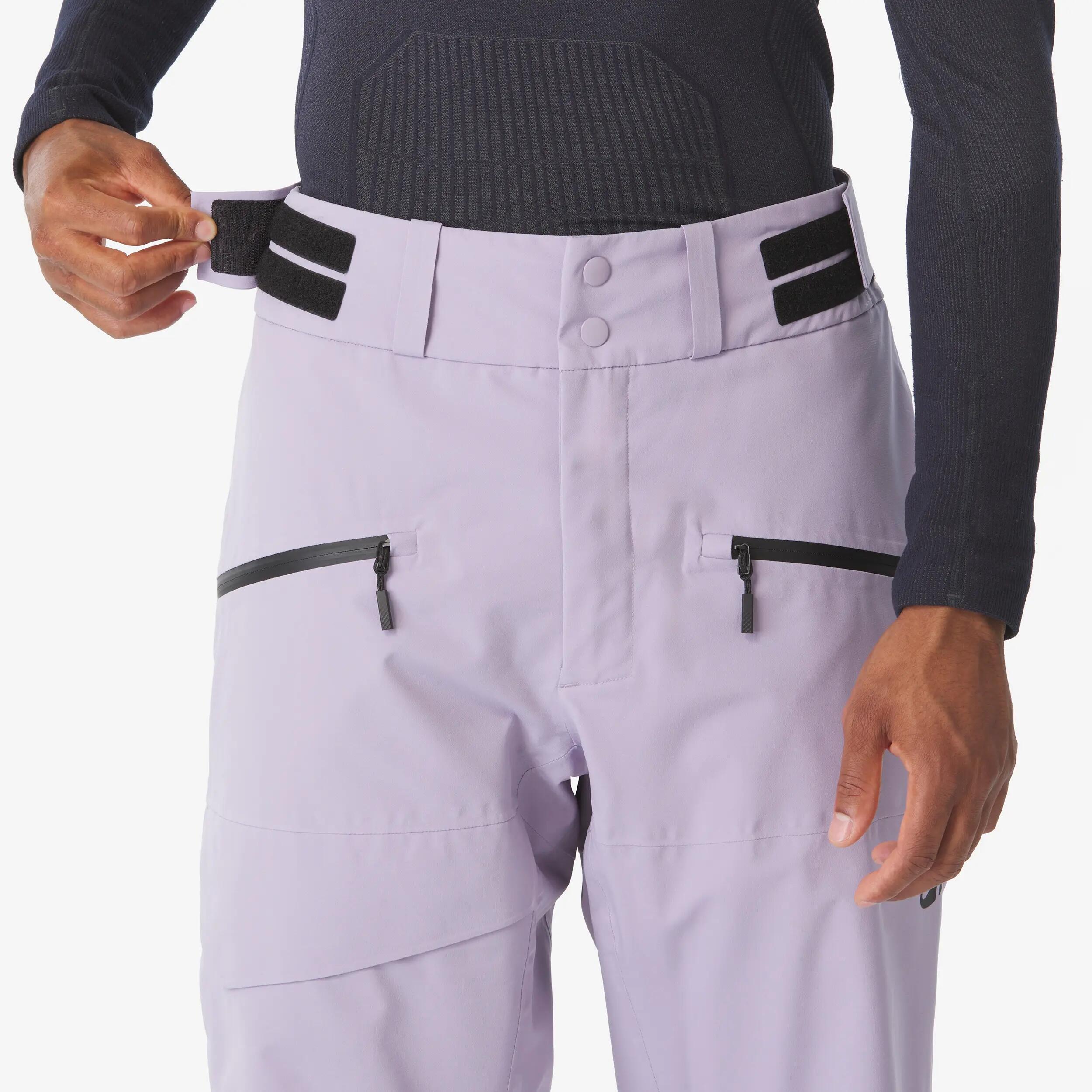 Calças impermeáveis e respiráveis de ski e snowboard homem, violeta 7/25