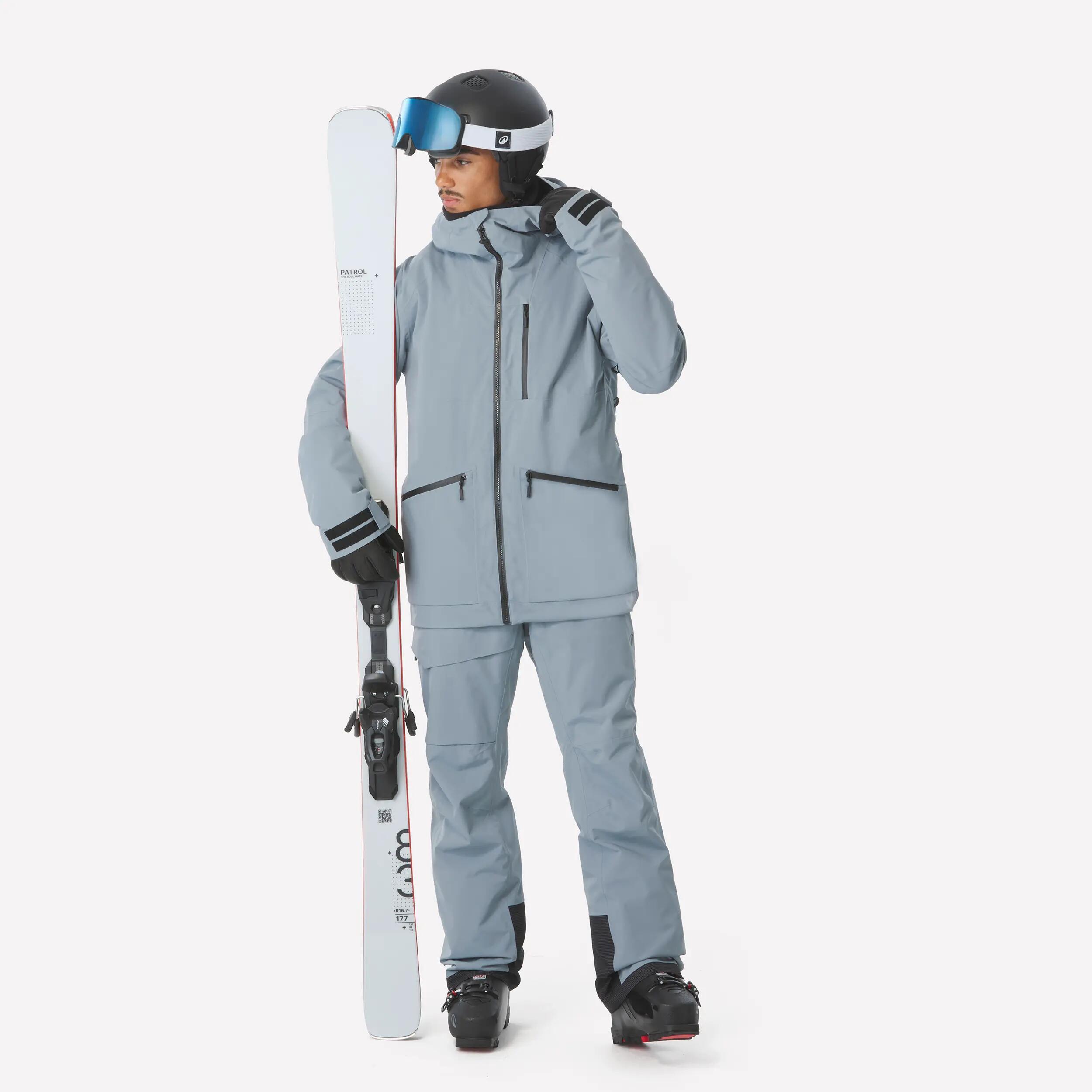 Pánská prodyšná hřejivá lyžařská a snowboardová bunda 500 AM 4/16