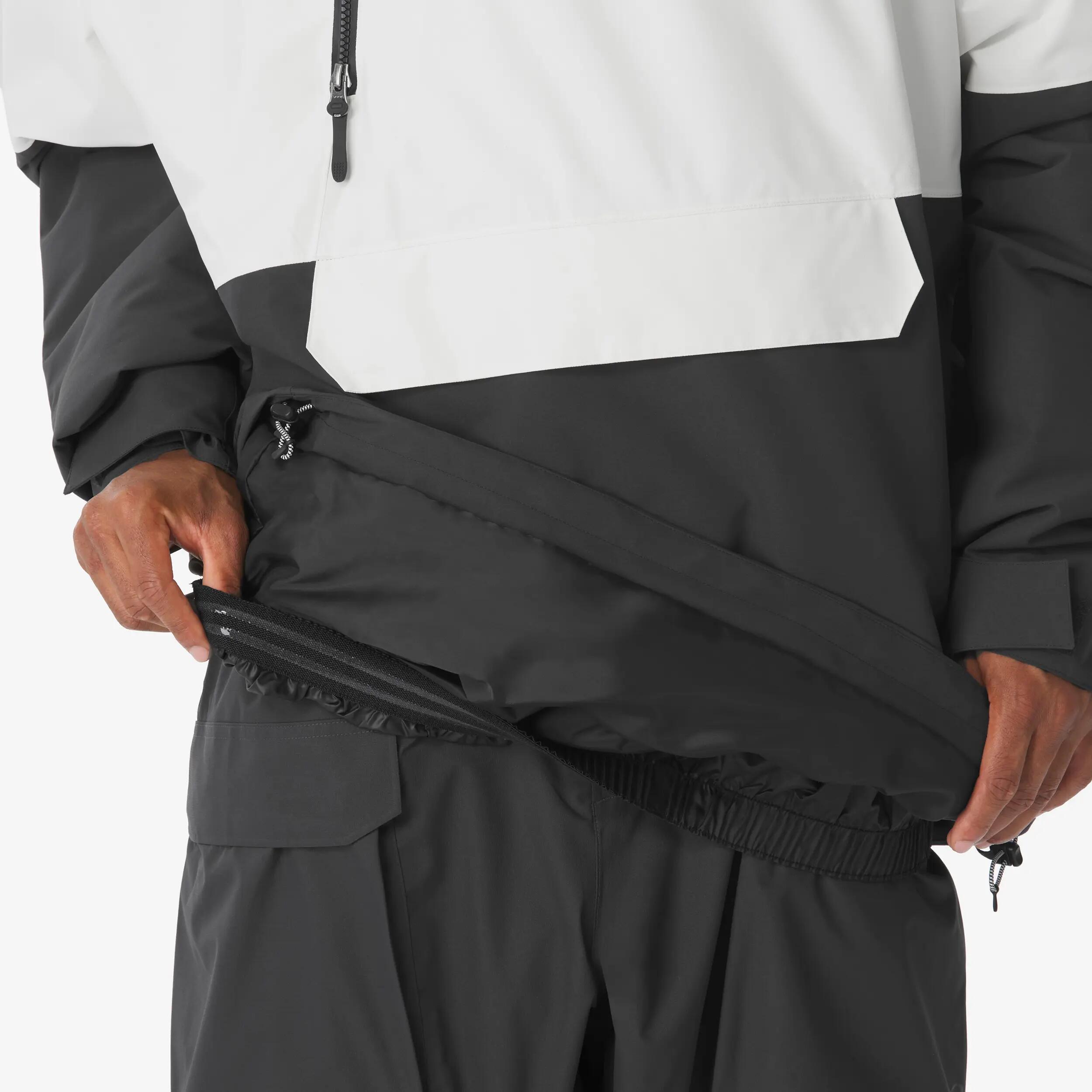Giacca sci uomo ANORAK 500 nera e beige 19/30