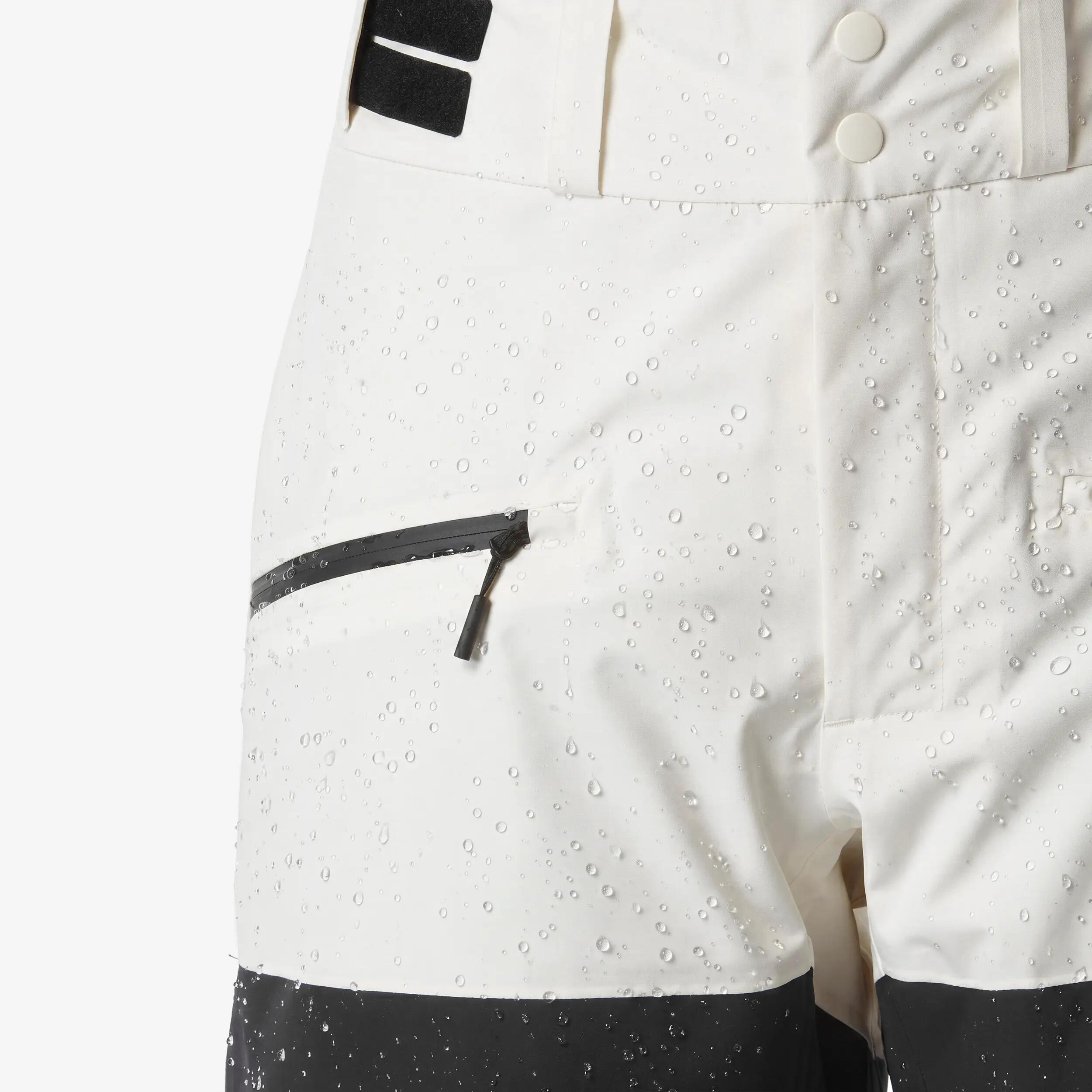Skibroek 500 AM voor heren wit en beige 14/15