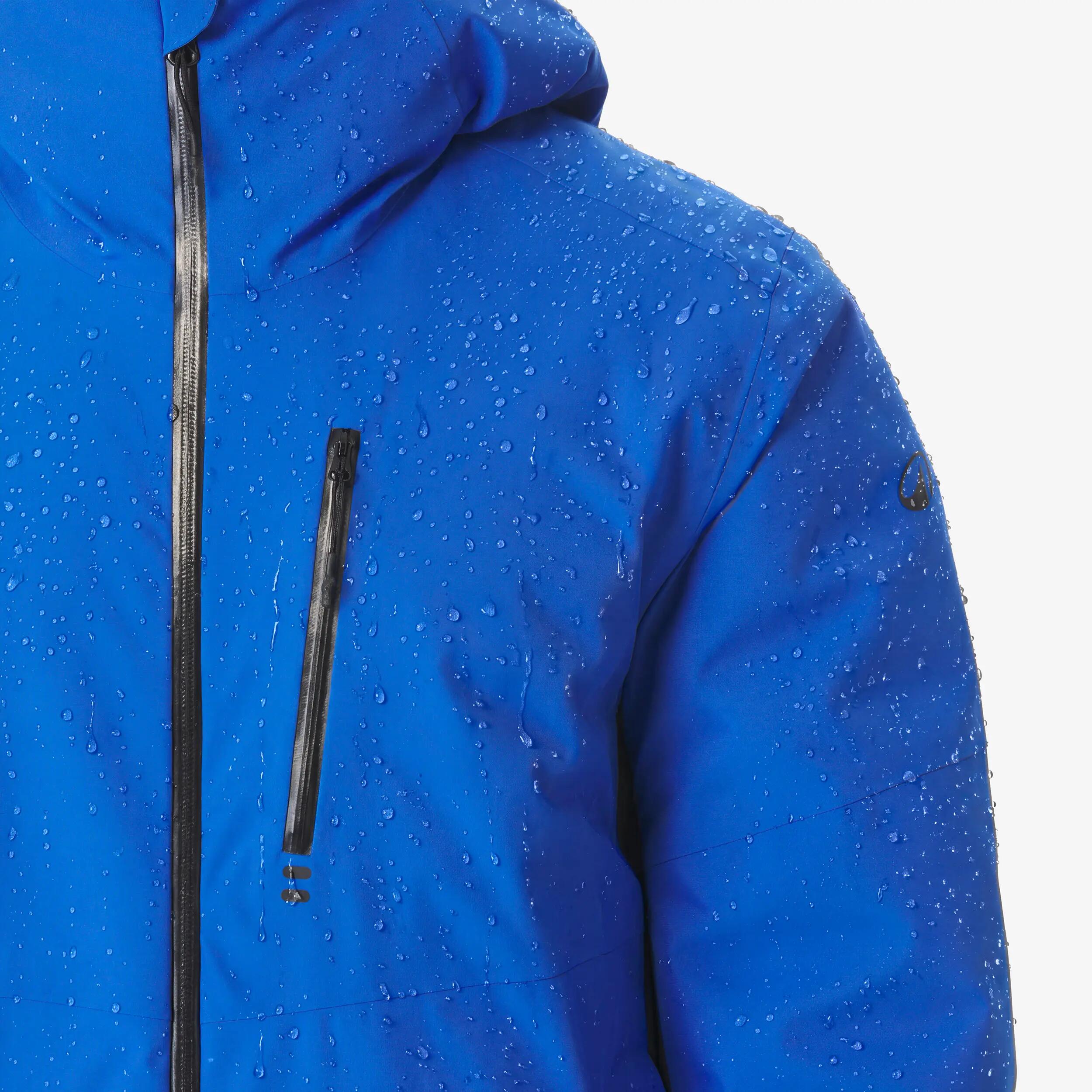 Casaco de ski e snowboard quente e impermeável homem, 500 azul e preto 13/24