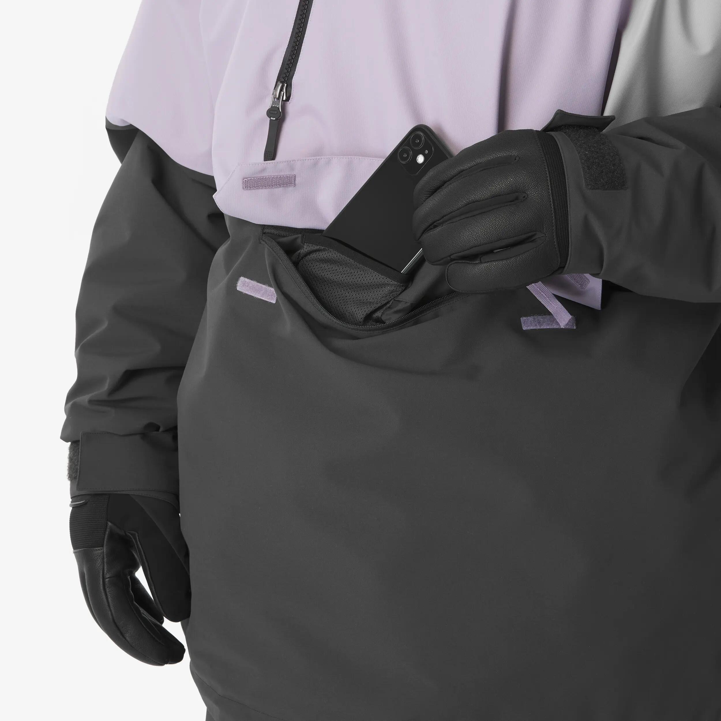 Giacca sci uomo ANORAK 500 nera e viola 13/28