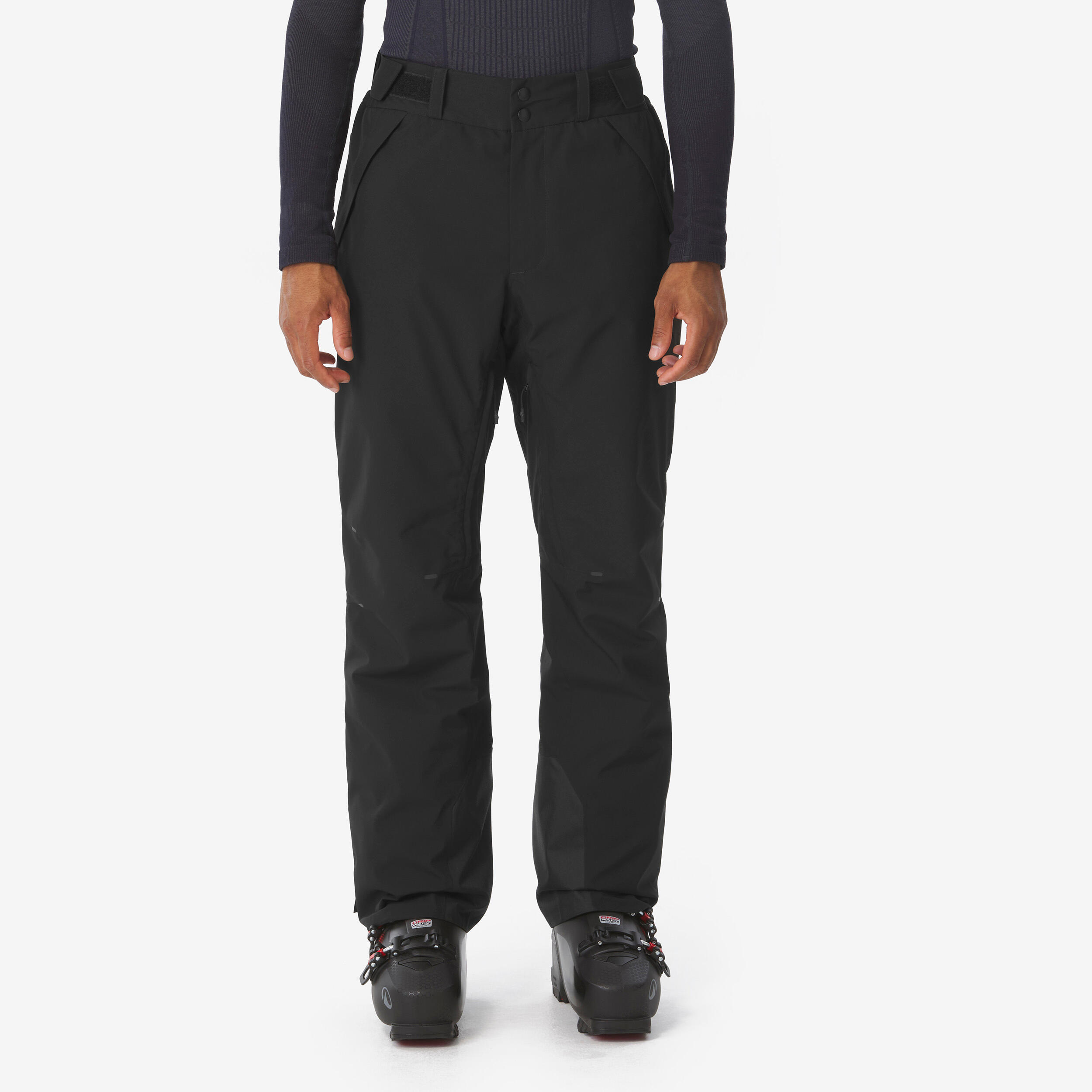Pantaloni impermeabili de schi și snowboard, 500 Negru Bărbați