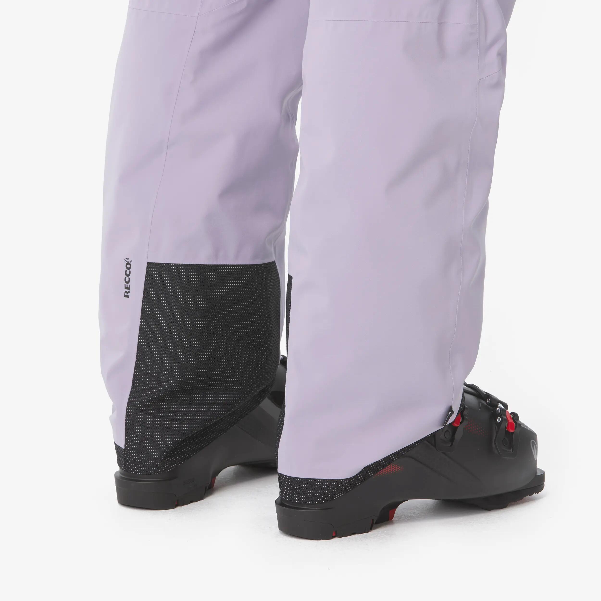 Calças impermeáveis e respiráveis de ski e snowboard homem, violeta 12/25
