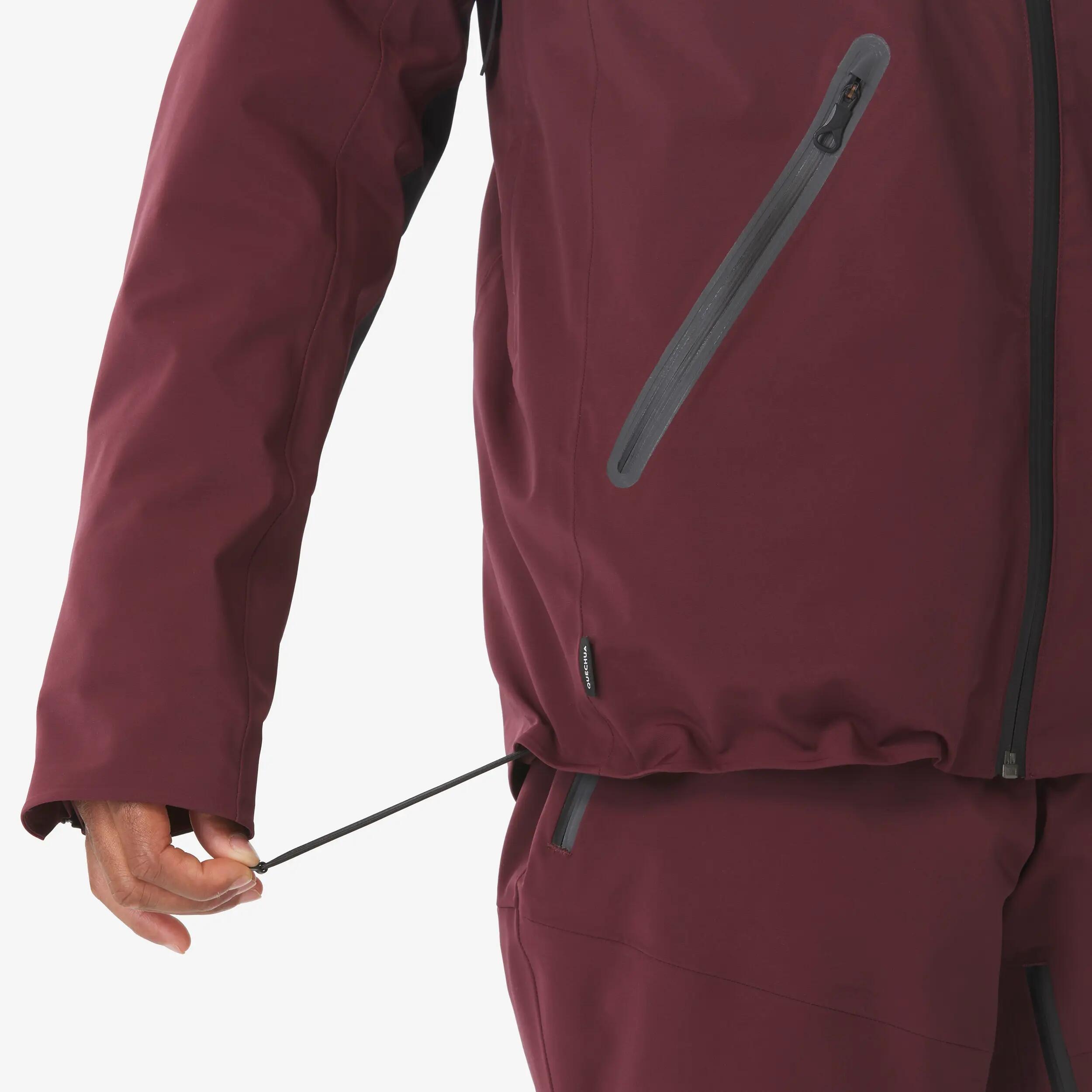 Jaqueta d'esquí impermeable i transpirable home SKP 900, bordeus  15/30