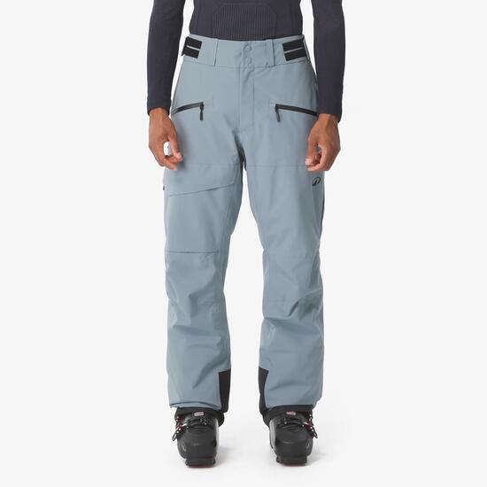Pantalon de ski et snowboard imperméable et respirant homme, gris