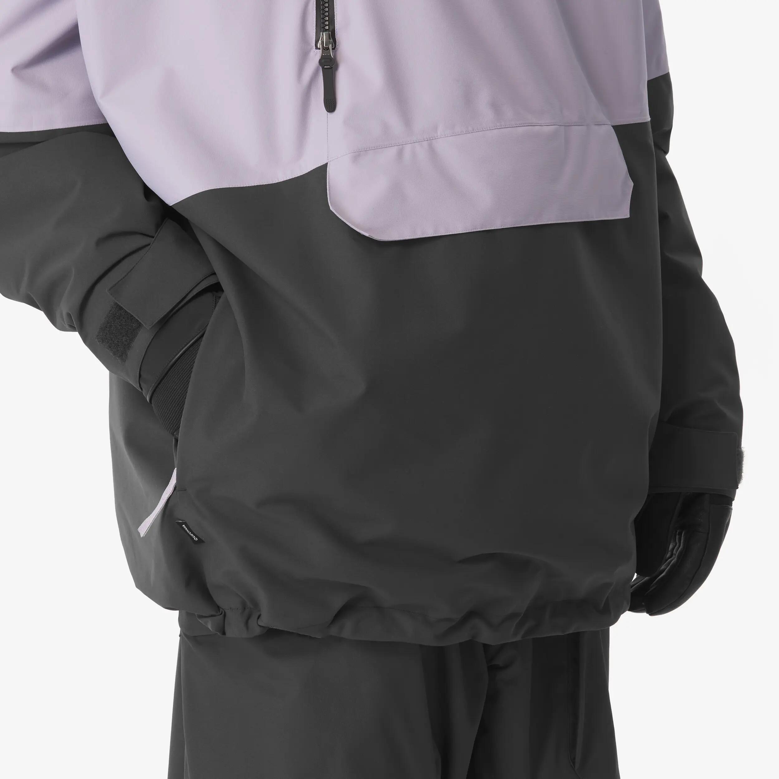 Giacca sci uomo ANORAK 500 nera e viola 14/28
