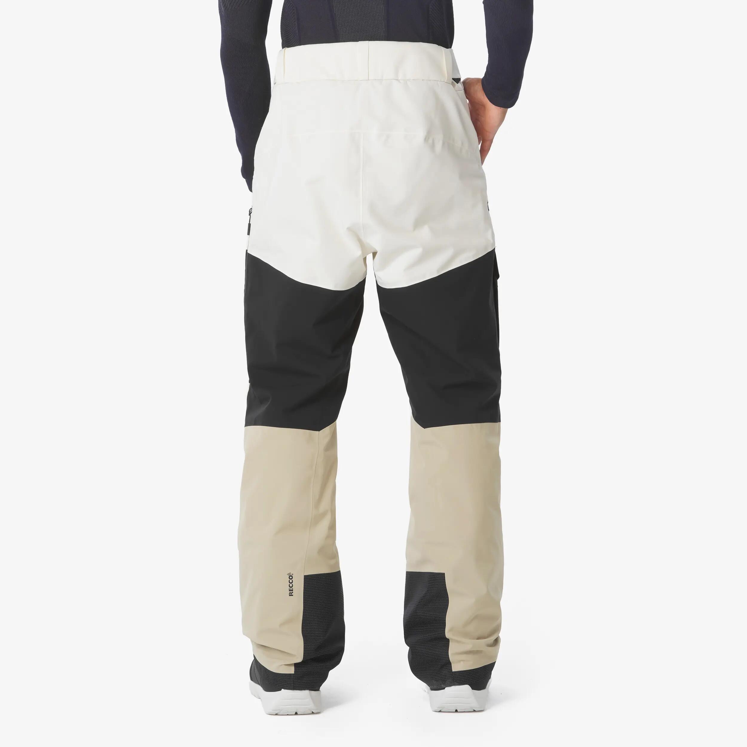 Skibroek 500 AM voor heren wit en beige 6/15