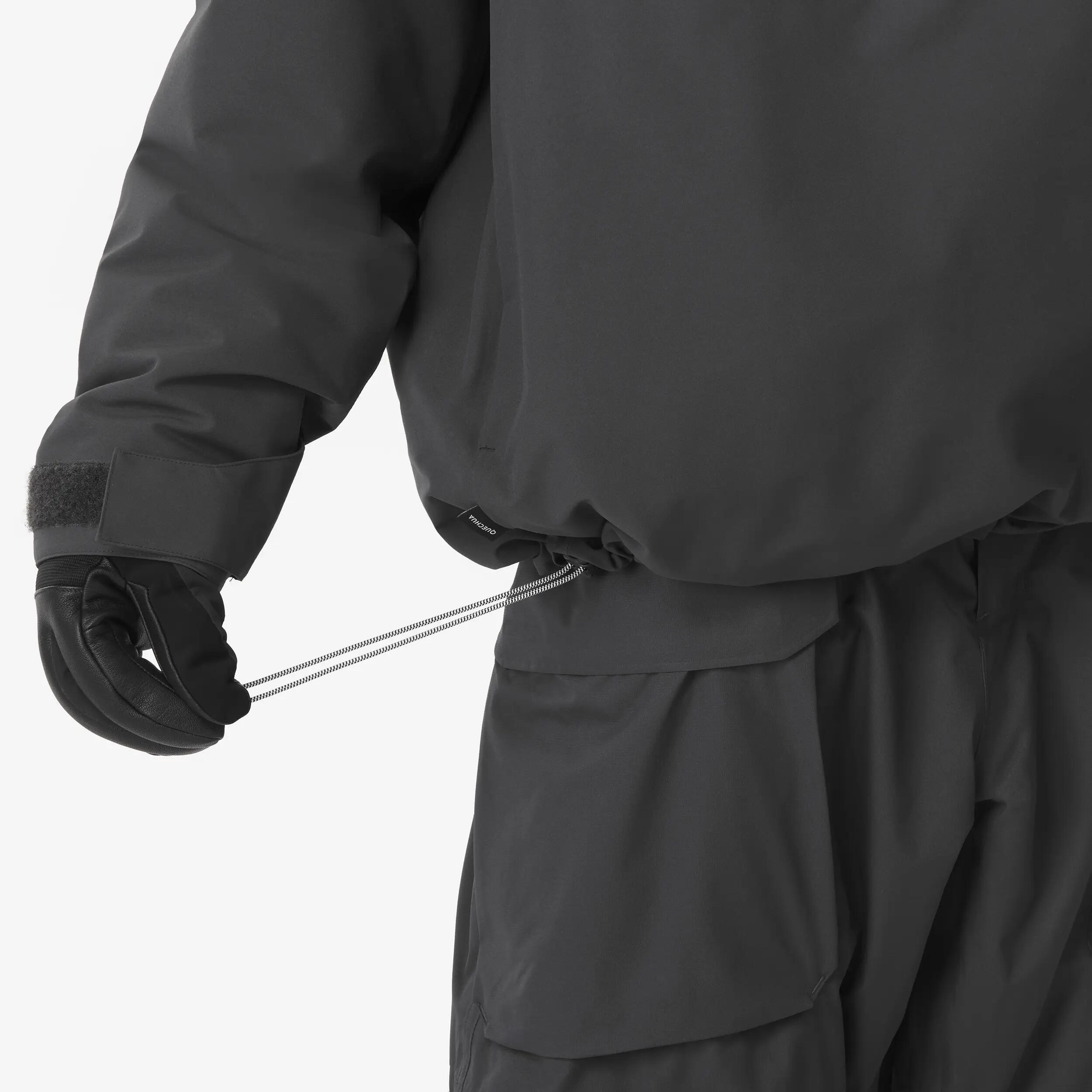 Giacca sci uomo ANORAK 500 nera e beige 16/30