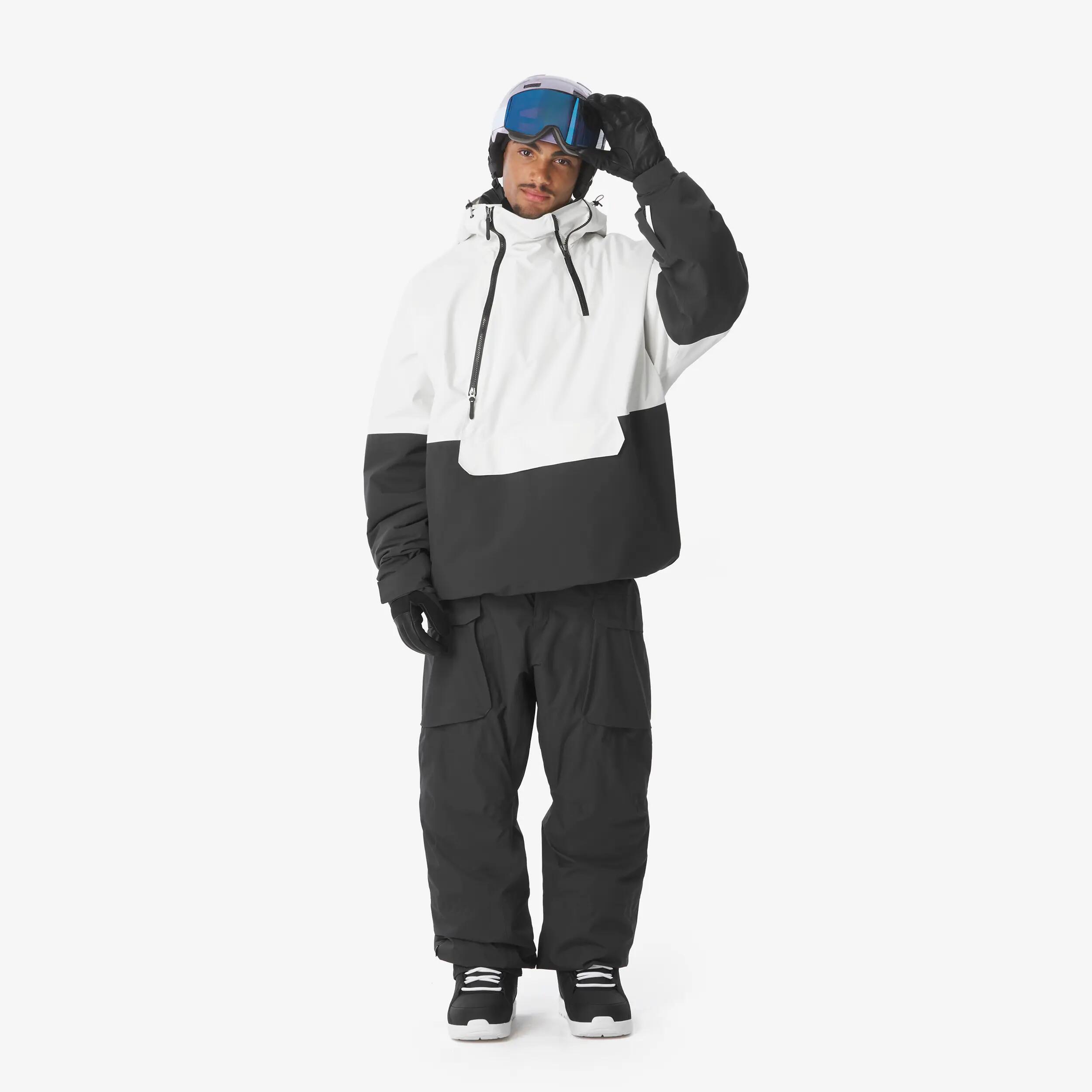 Giacca sci uomo ANORAK 500 nera e beige 4/30