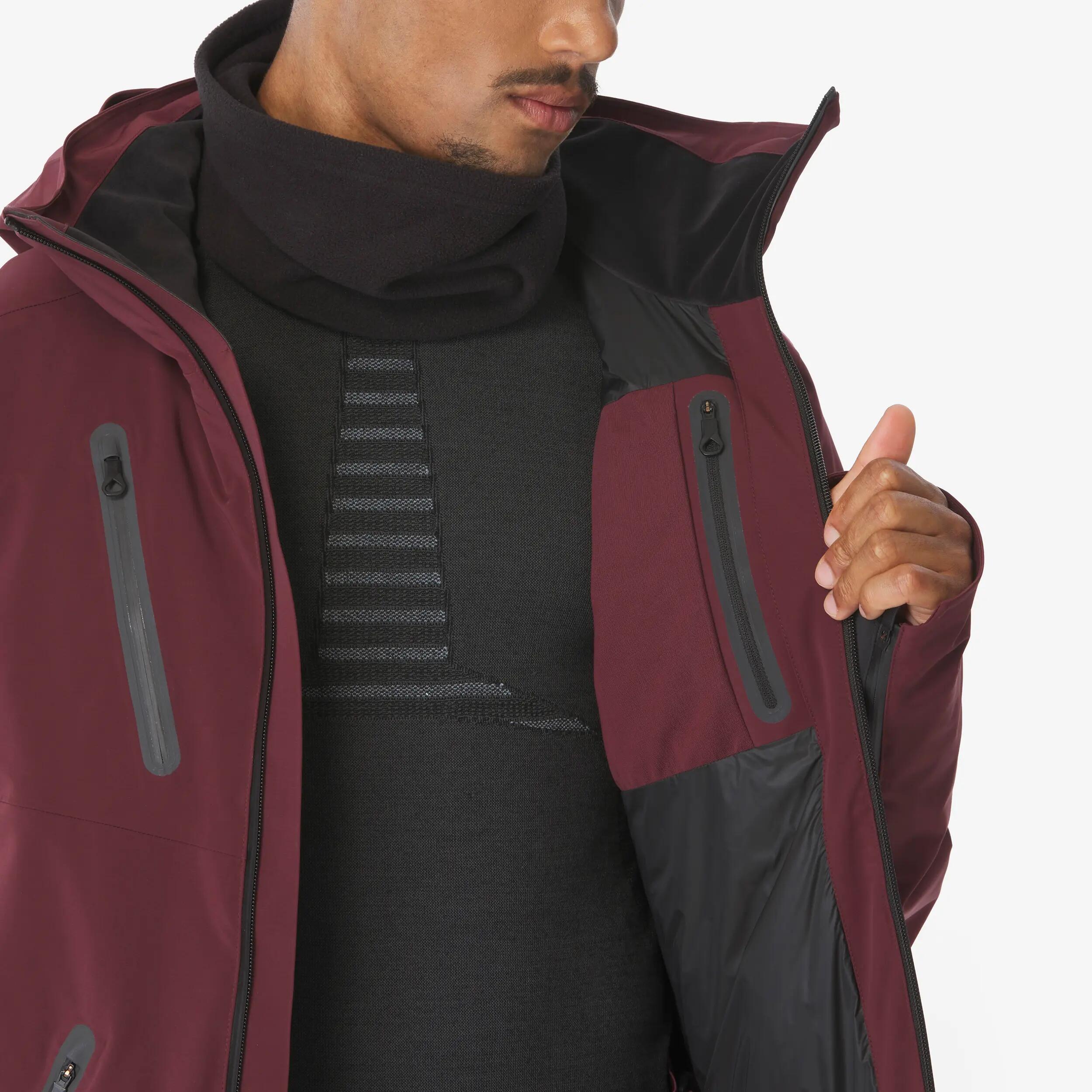 Jaqueta d'esquí impermeable i transpirable home SKP 900, bordeus  18/30