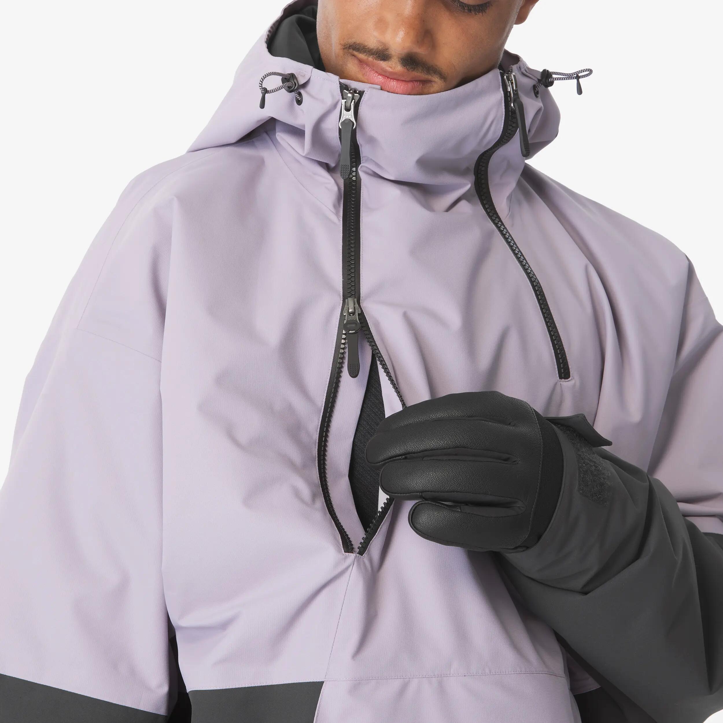 Giacca sci uomo ANORAK 500 nera e viola 11/28