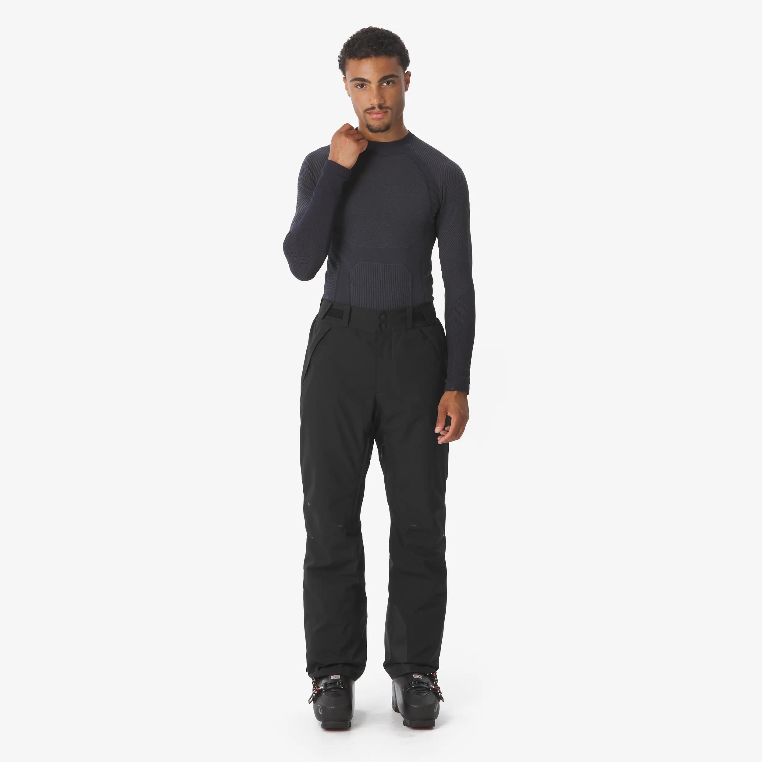 Pantaloni sci uomo 100 neri 6/24