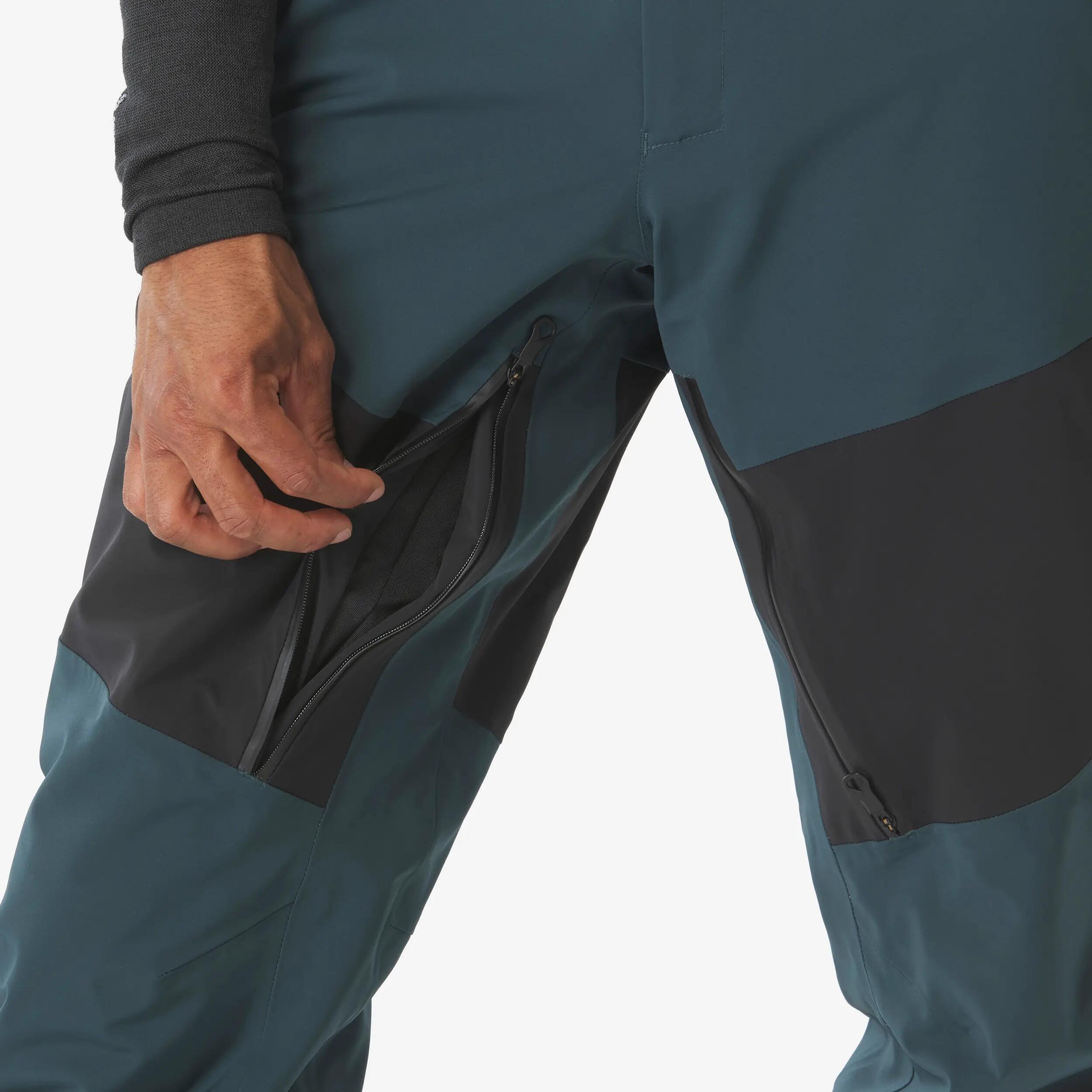 Calças Impermeáveis de Ski Homem SKP 900 Verde/Preto 7/21