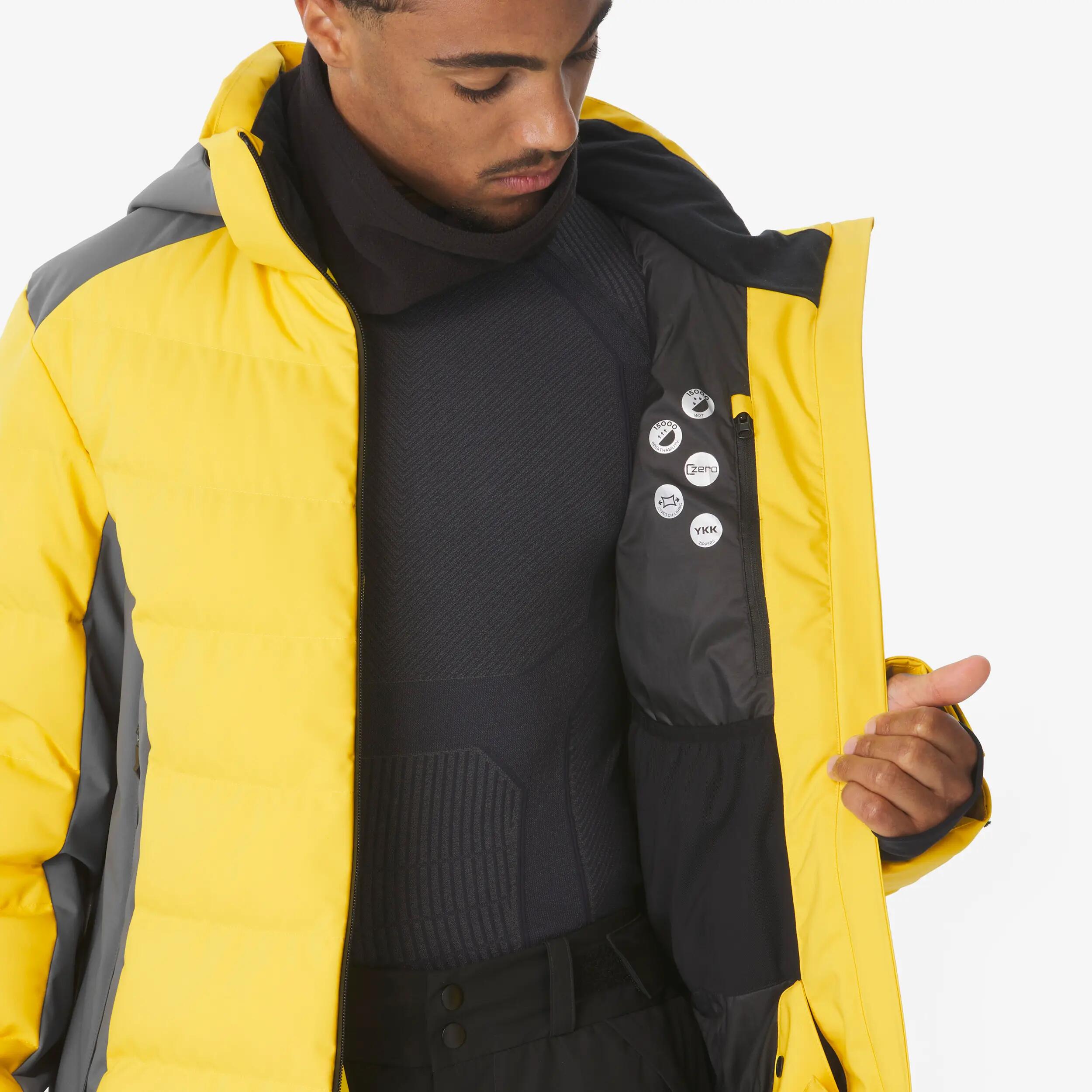 Veste de ski chaude et imperméable homme, Colmar Easy On jaune 11/11