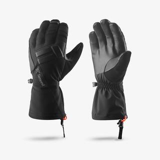 Unisex Mountaineering Waterproof & Warm Leather Gloves - Black