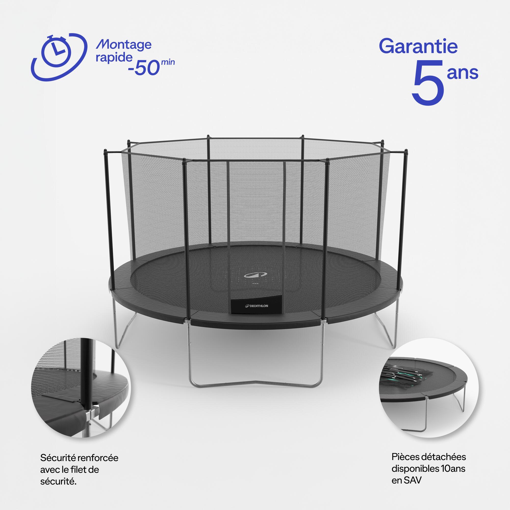Trampoline 420 avec filet de protection - montage sans outil 2/17