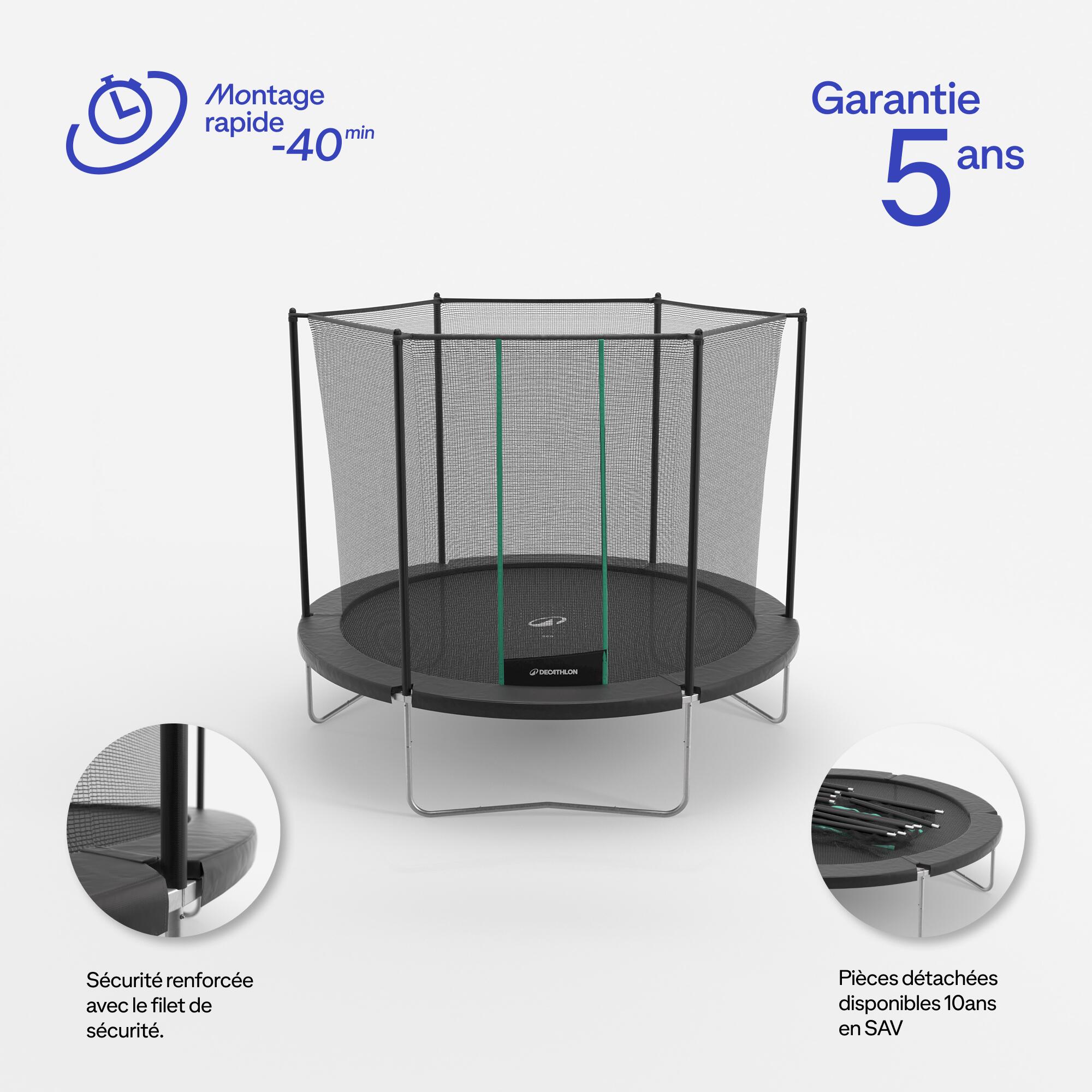 Trampoline rond avec filet de protection,  Trampoline 300 2/16