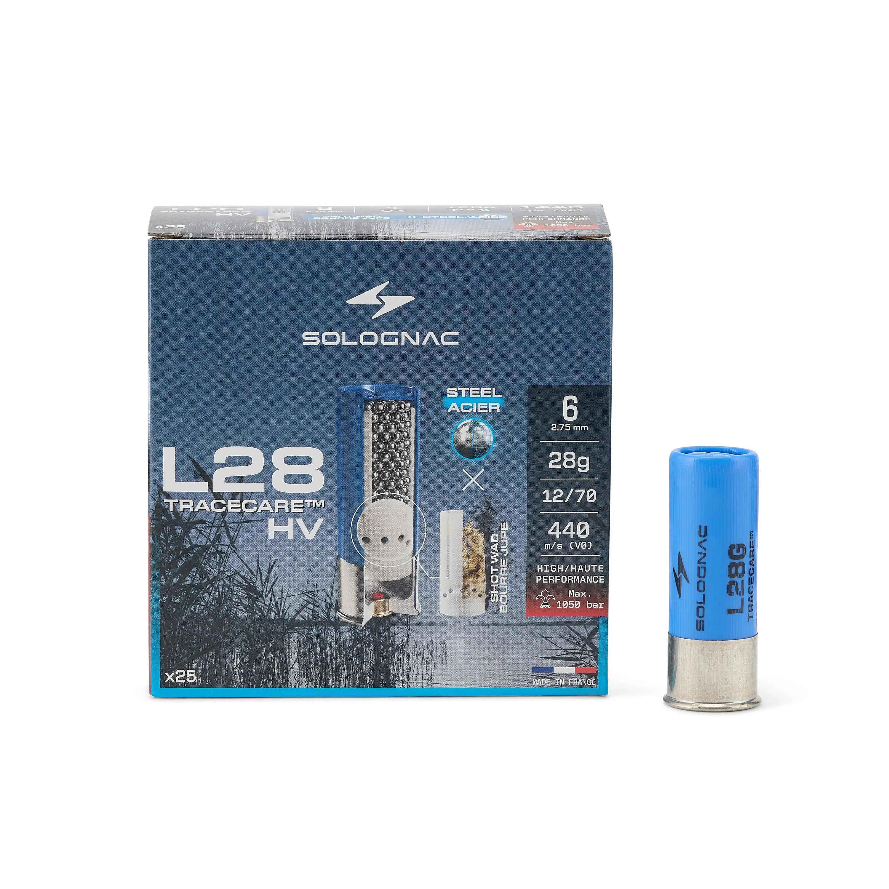 Cartucho Caza Solognac L100 28 gr IW Acero Alta Velocidad N.° 6 x25 2/6