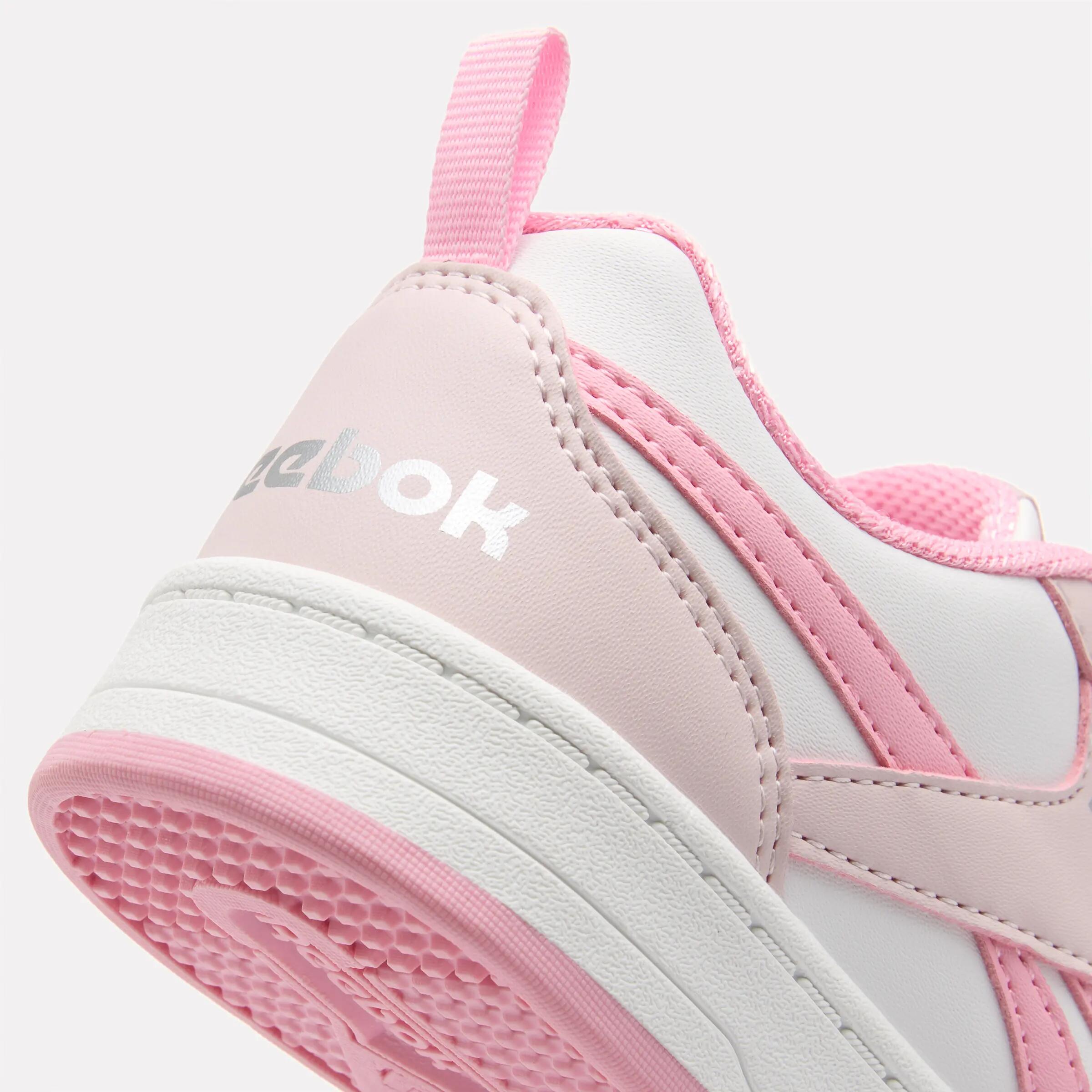 Chaussures Reebok de loisirs enfant PRIME GIRL à lacets Blanche et Rose 5/7