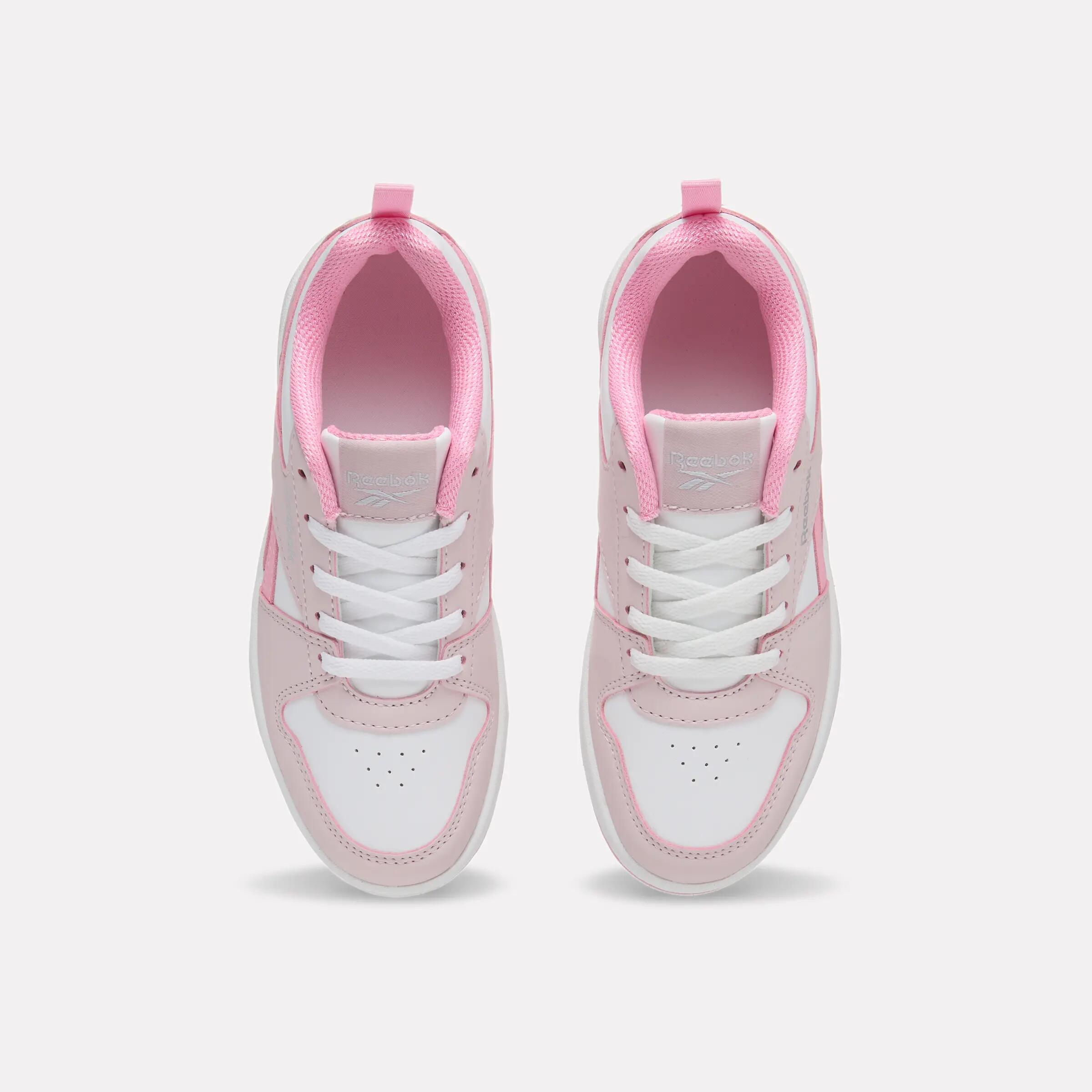 Chaussures Reebok de loisirs enfant PRIME GIRL à lacets Blanche et Rose 4/7