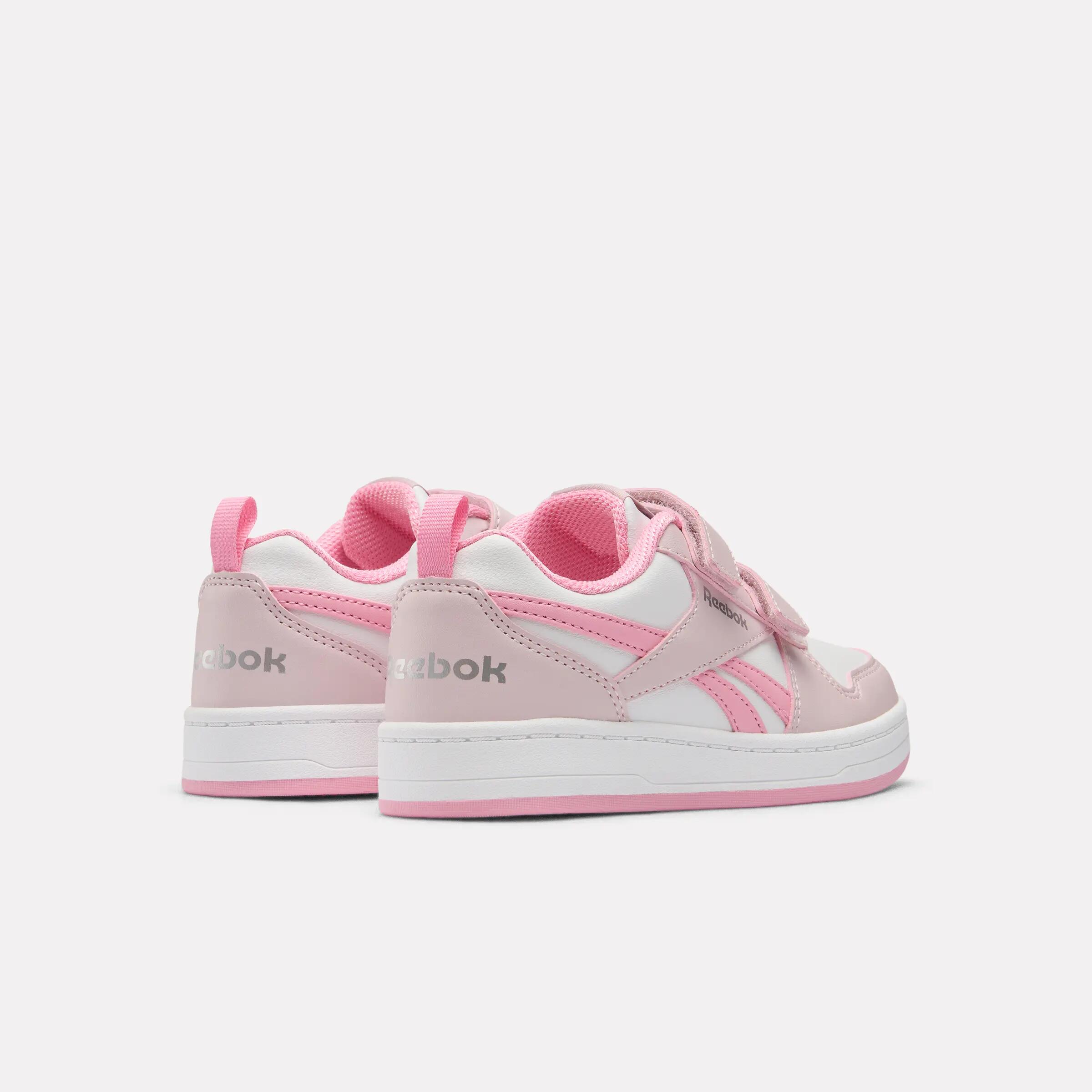 Chaussures Reebok de loisirs enfants PRIME GIRL Velcro blanches et rose 4/7