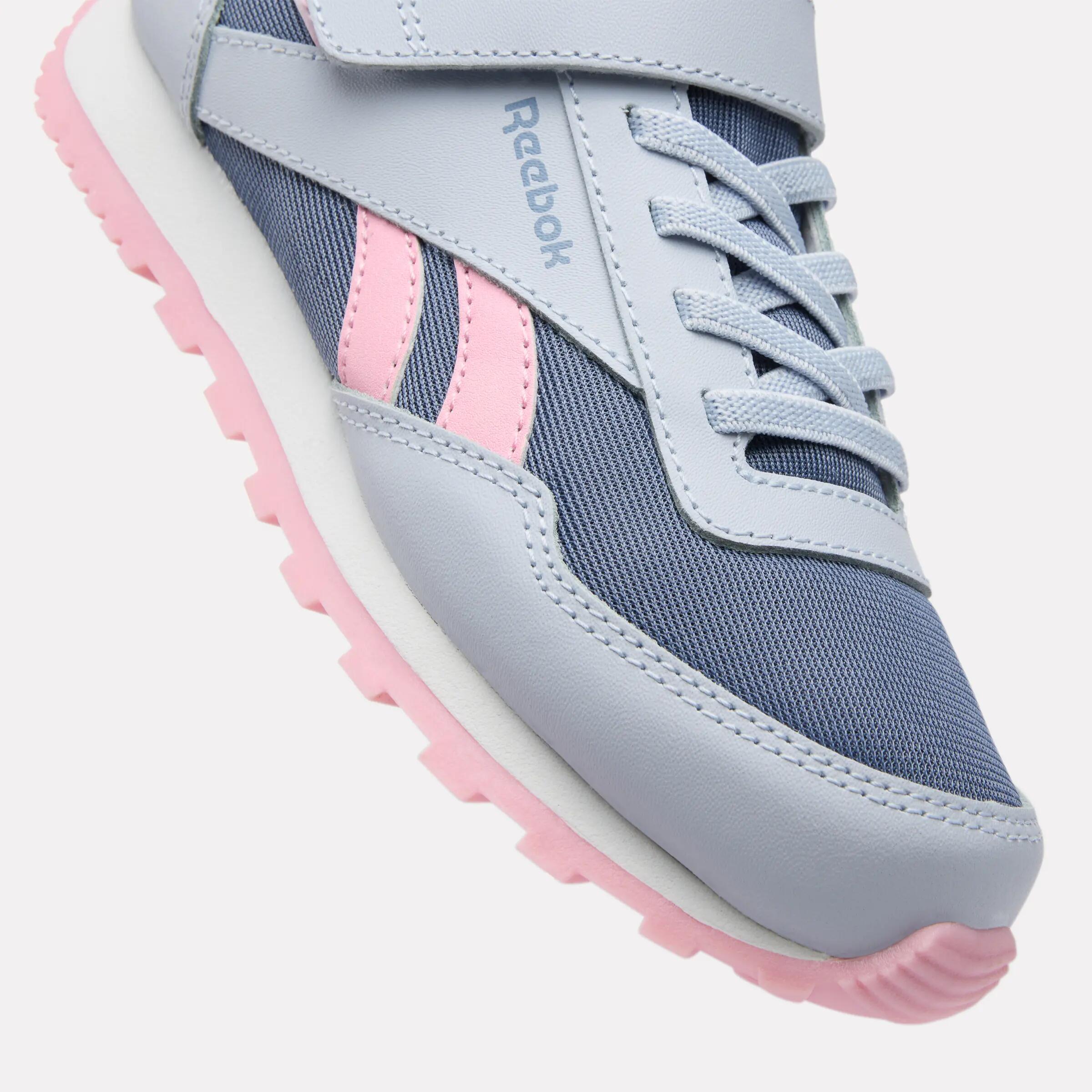 Chaussures Reebok rétro enfants Glide Girl Bleus/ Grises/ Blanches 3/8